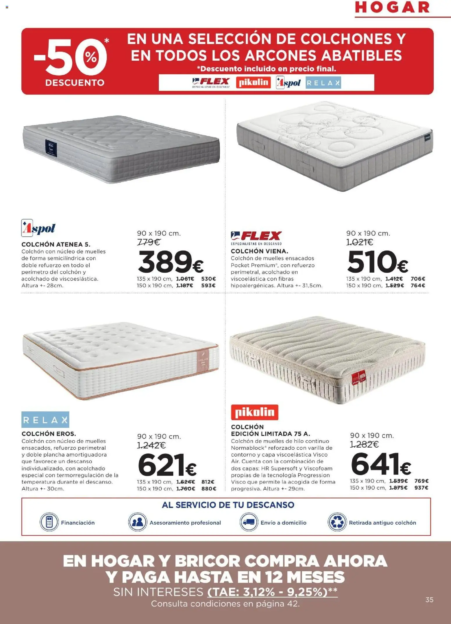 Hipercor catálogo │ válido desde el 10/09/2026 | Página: 35 | Productos: Colchon, Plancha