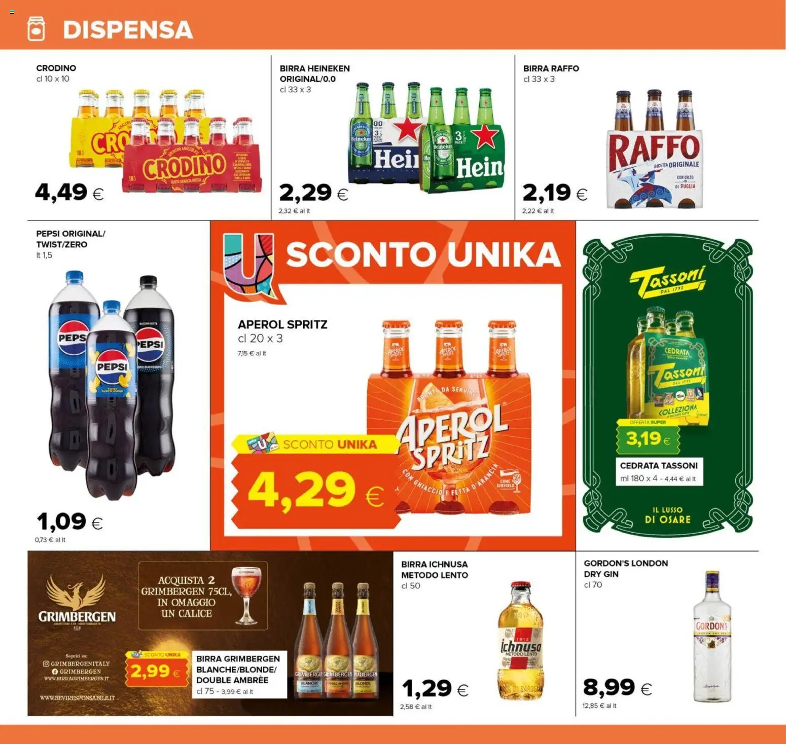 Volantino Oasi del 29/07/2026 | Pagina: 20 | Prodotti: Calice, Birra, Arancia, Aperol