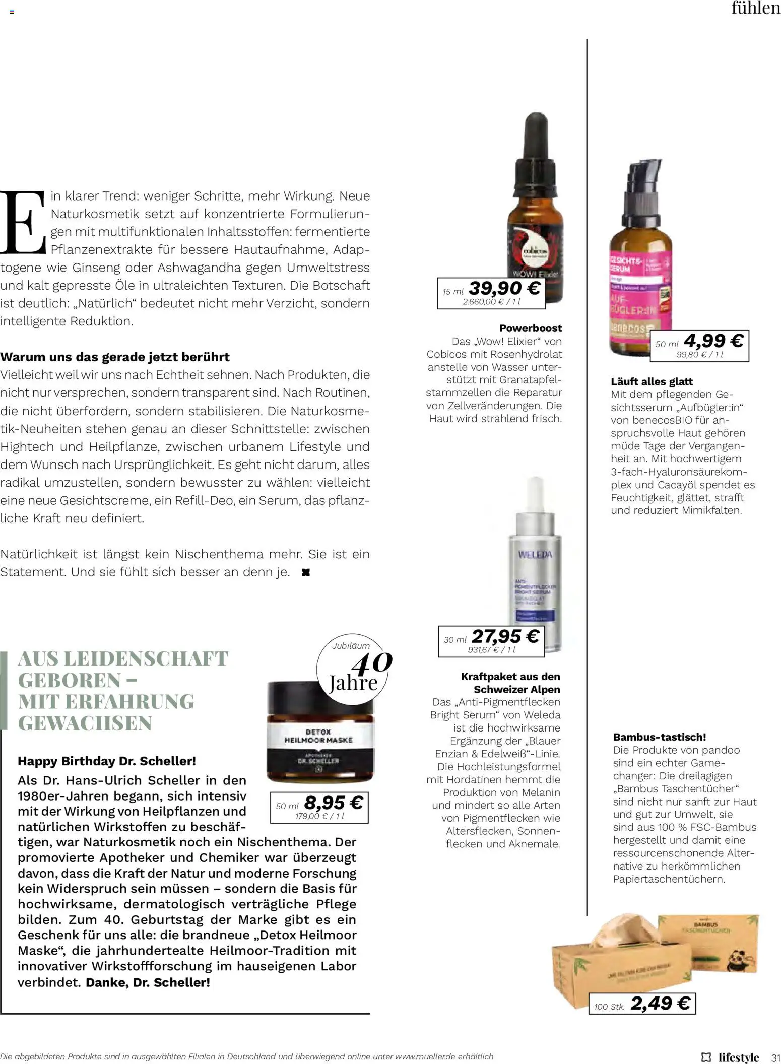 Müller Lifestyle – gültig ab 10.07.2026 | Seite: 31 | Produkte: Granatapfel, Maske, Wasser, Serum