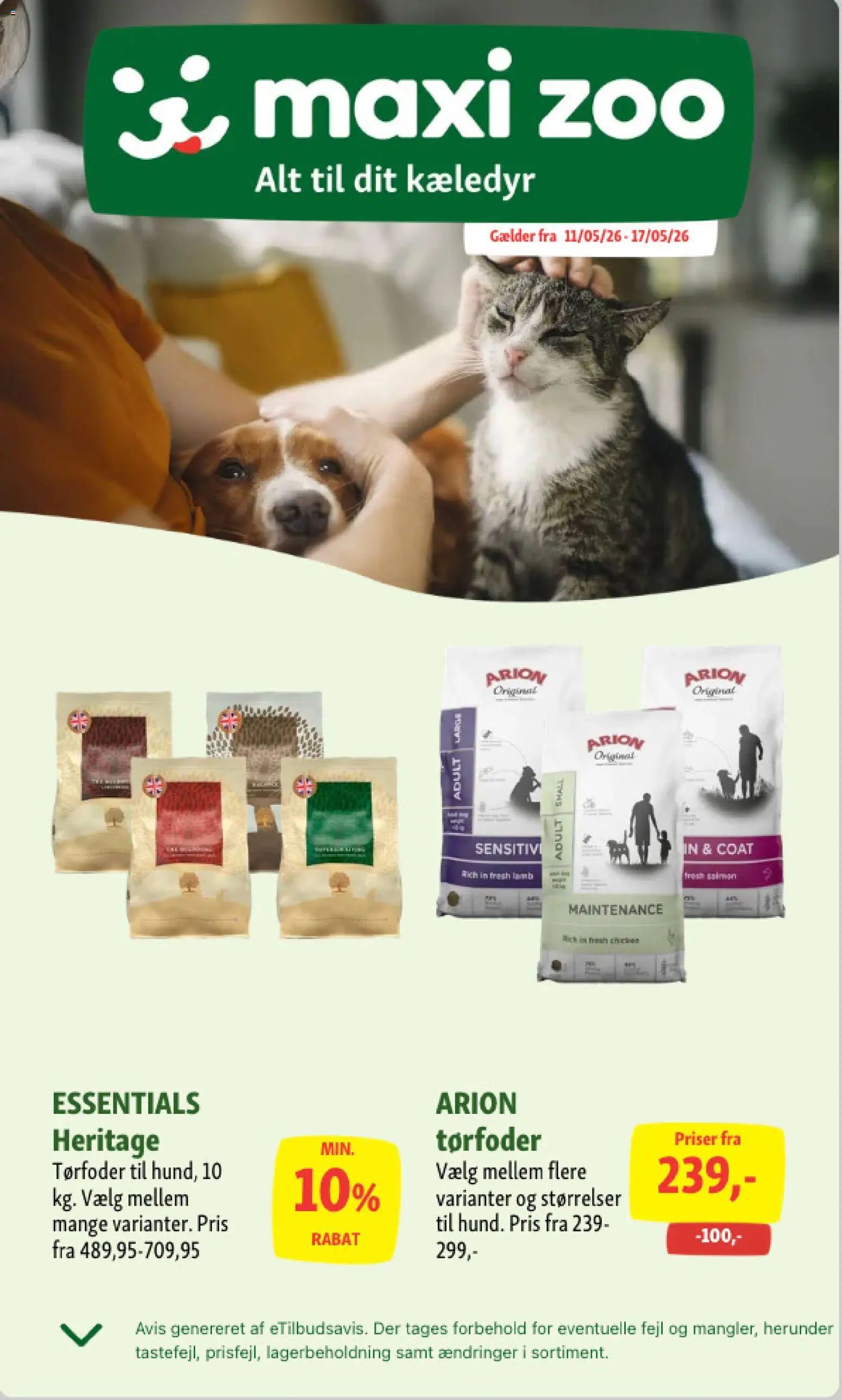 Maxi Zoo tilbudsavis – gyldig fra 11.05.2026 | Side: 1