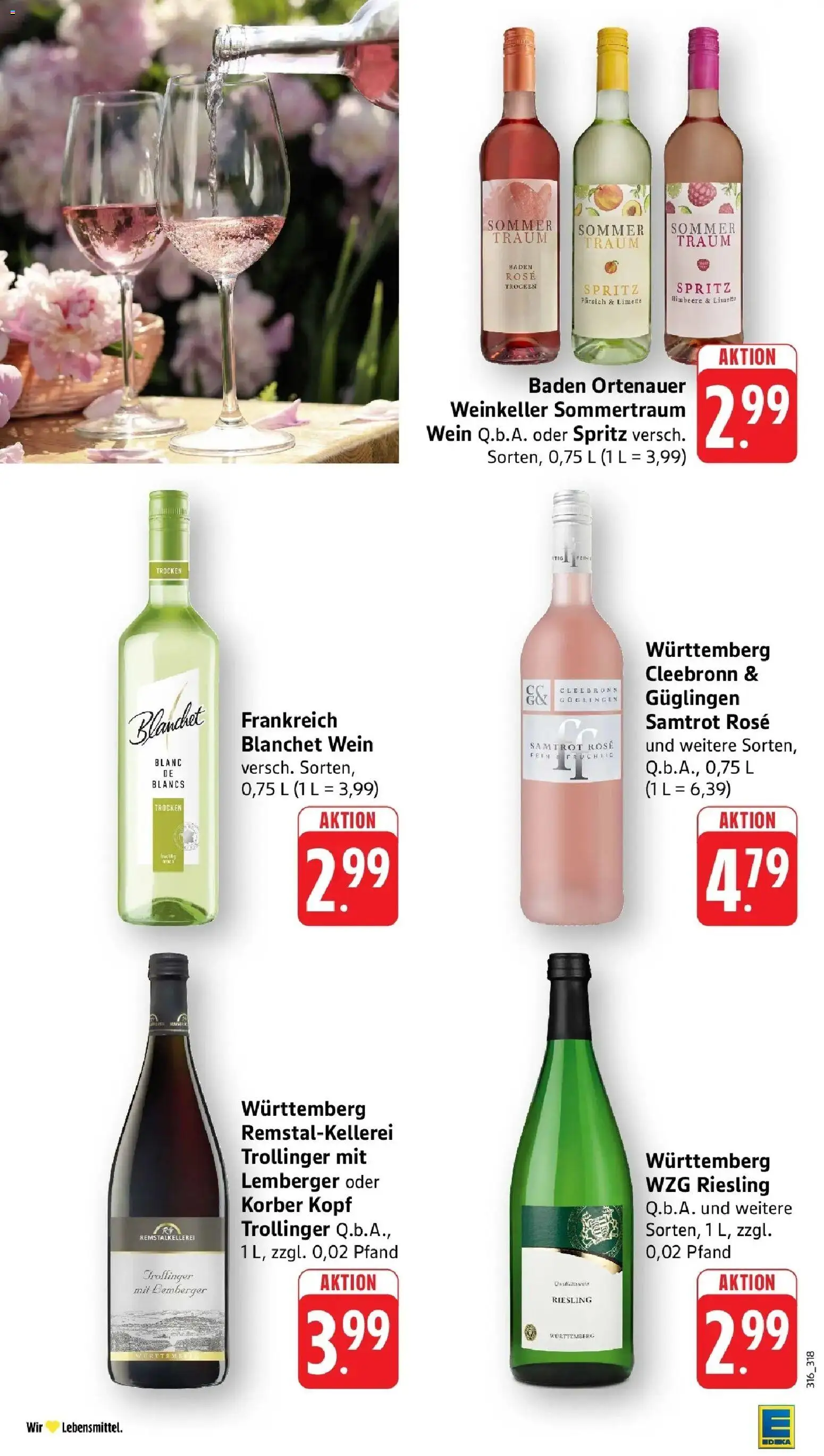 Edeka prospekt Weinstadt-Großheppach	 – gültig ab 10.05.2026 | Seite: 40 | Produkte: Pfirsich, Himbeere, Wein