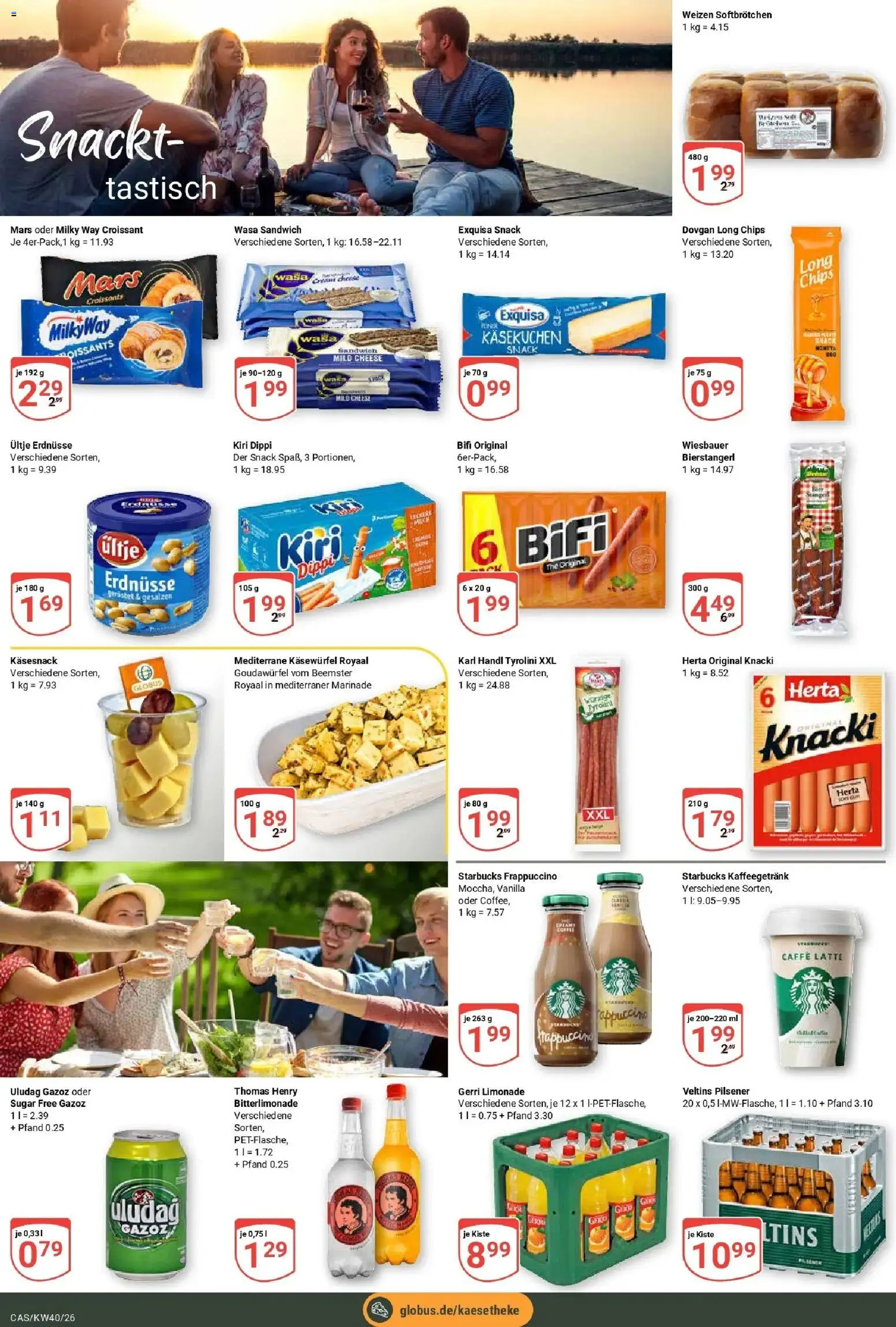 Globus Prospekt Castrop-Rauxel (ab 28.09.2026) » Angebote online | Seite: 17 | Produkte: Erdnüsse, Bifi, Croissant, Chips