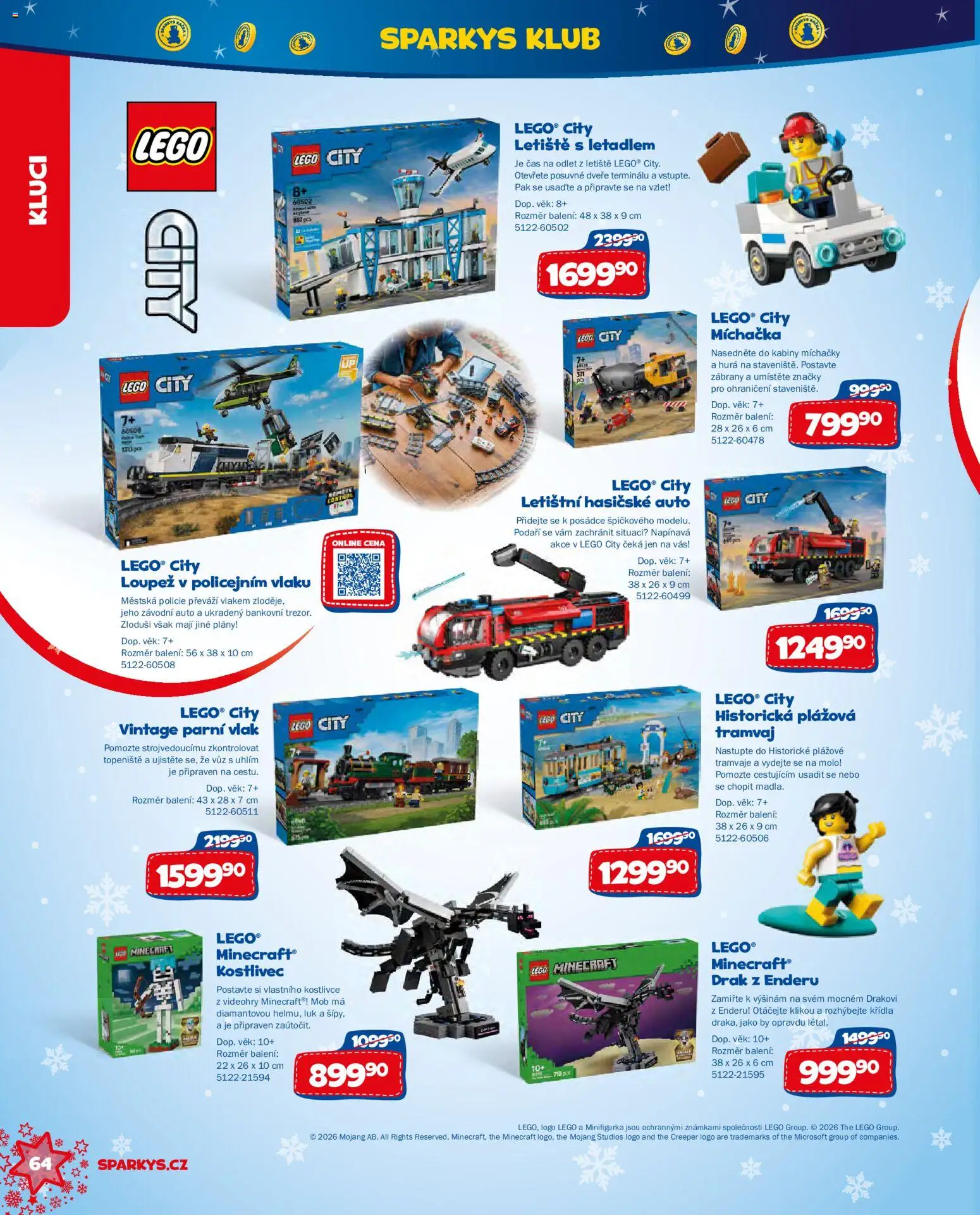 Sparkys katalog Vánoce 2026 od 01.10.2026 | Strana: 64 | Produkty: LEGO, Luk, Dveře