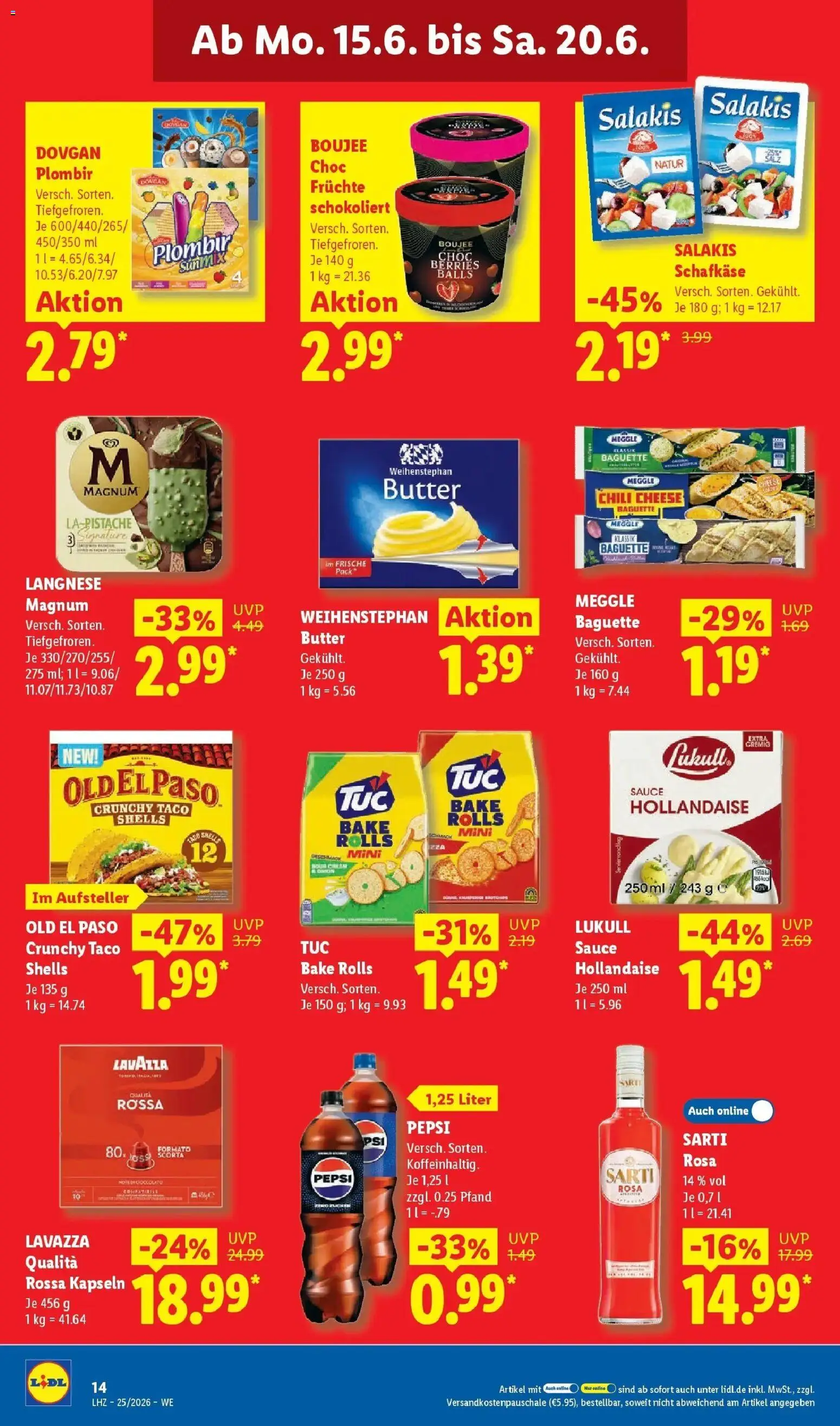 Lidl Prospekt Einbeck – gültig ab 15.06.2026 | Seite: 24 | Produkte: Lavazza, Salakis, Chili, Pepsi