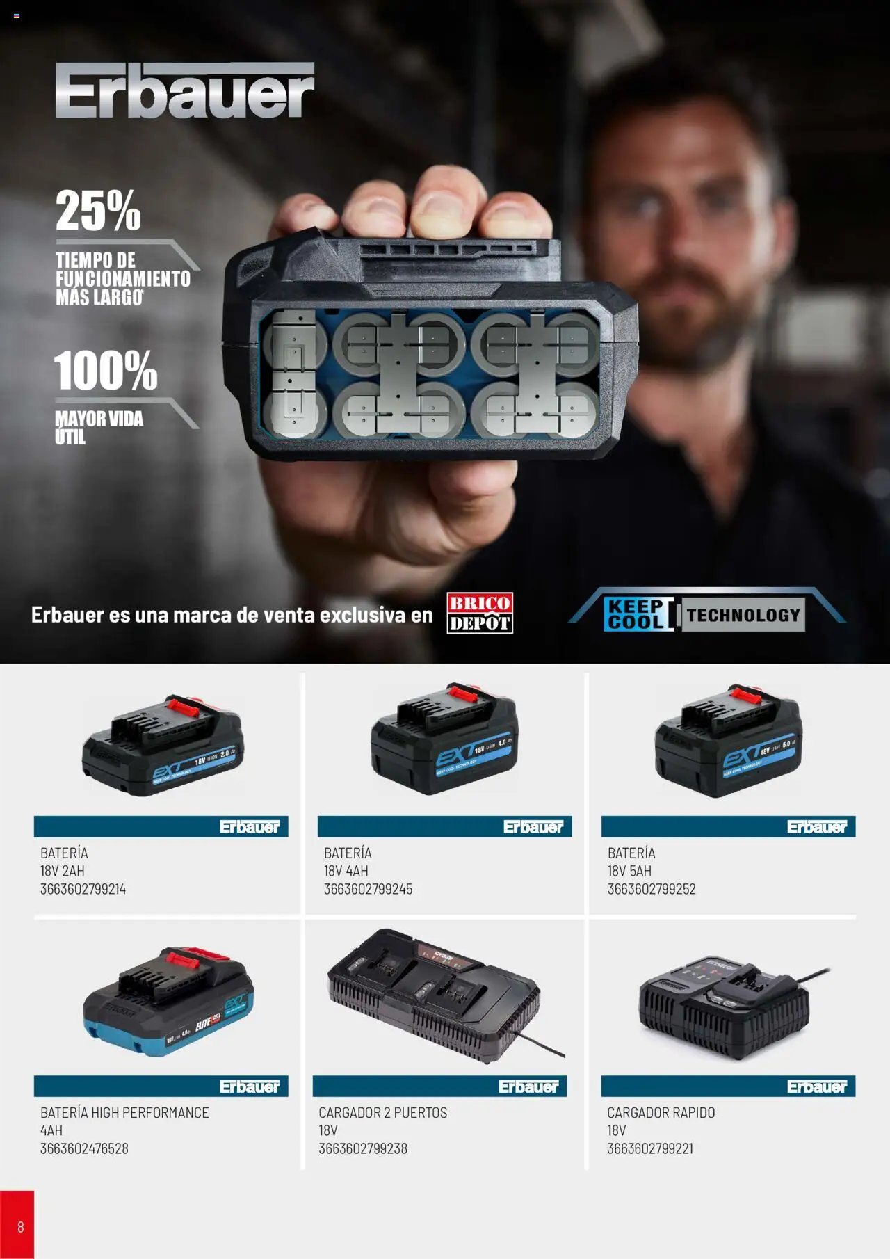 Brico Depôt folleto │ válido desde el 01/04/2025 | Página: 8 | Productos: Batería