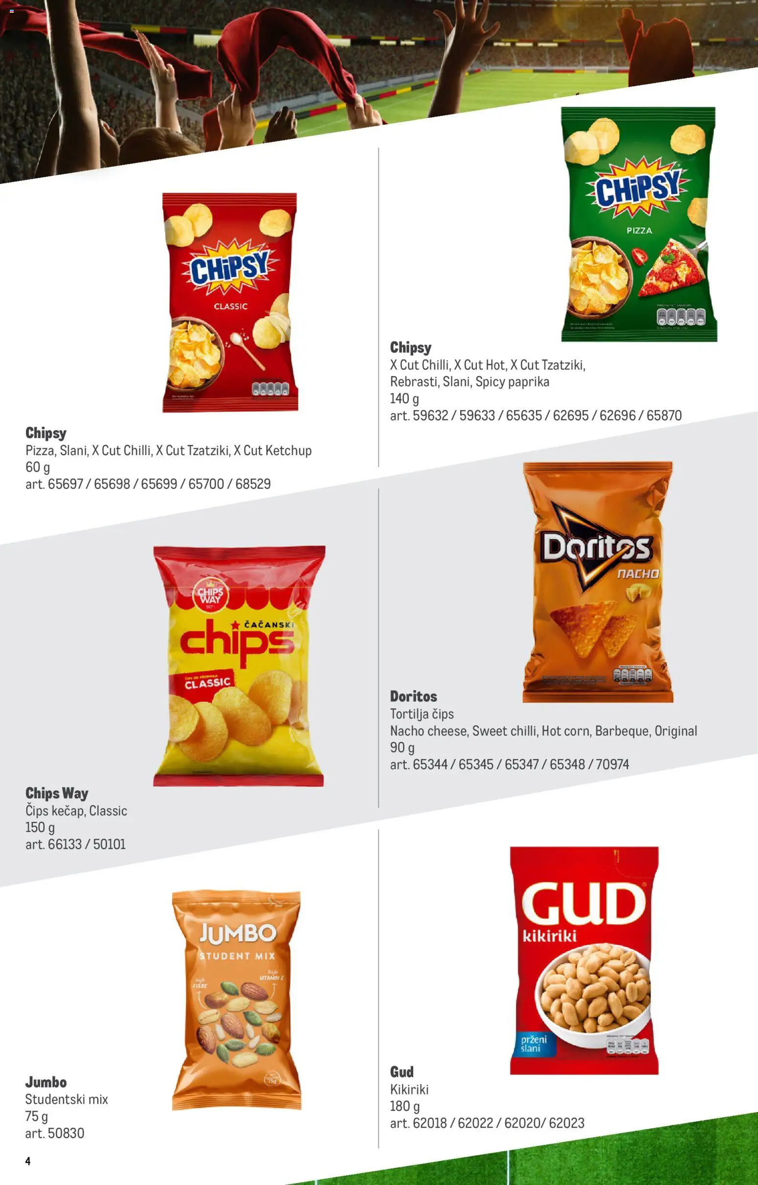 Metro katalog - važi od 01.06.2026 | Strana: 4 | Proizvode: Čips, Paprika, Kikiriki, Doritos