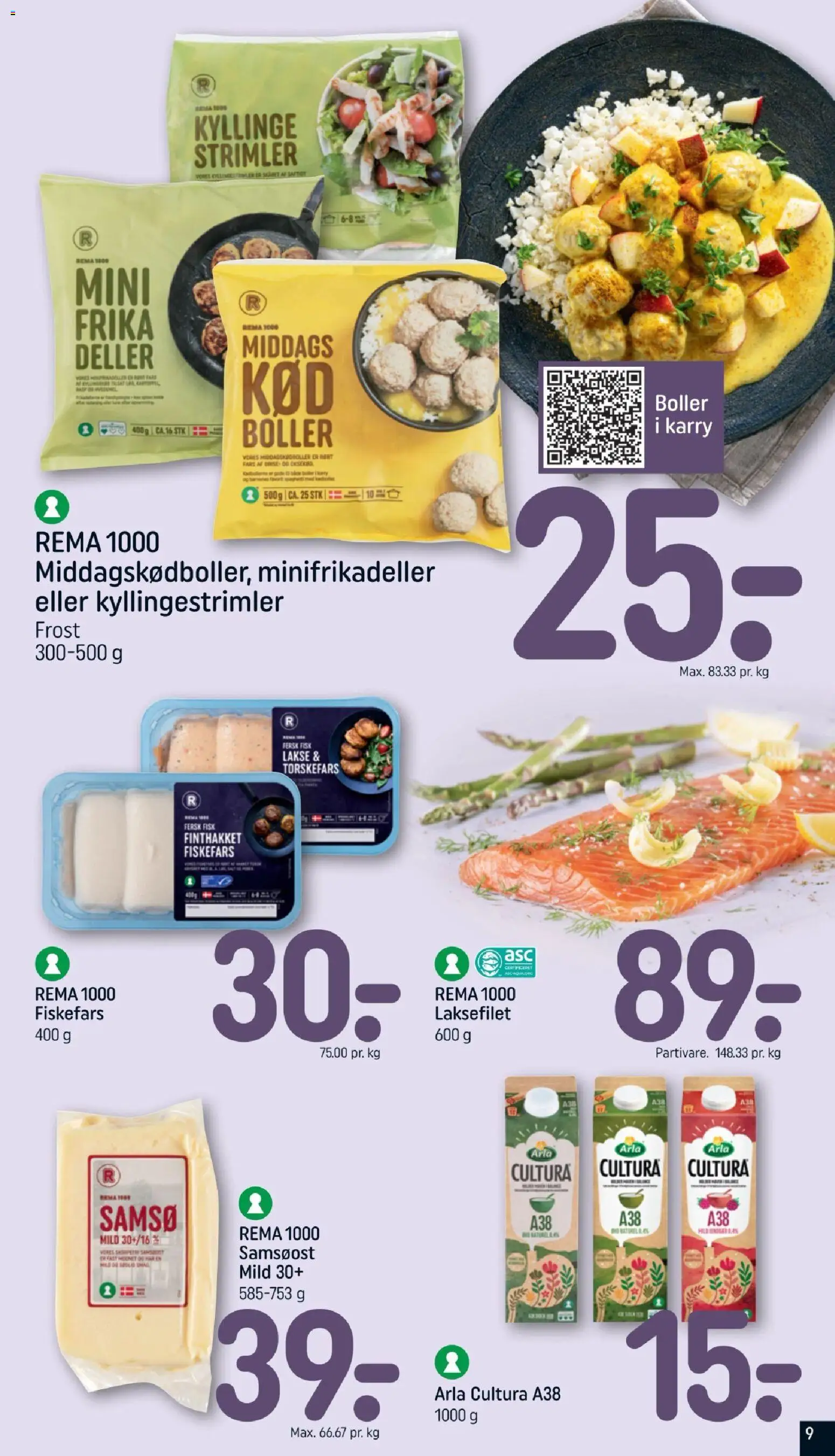 Rema 1000 tilbudsavis – gyldig fra 18/10/2026 | Side: 9 | Produkter: Karry, Fisk