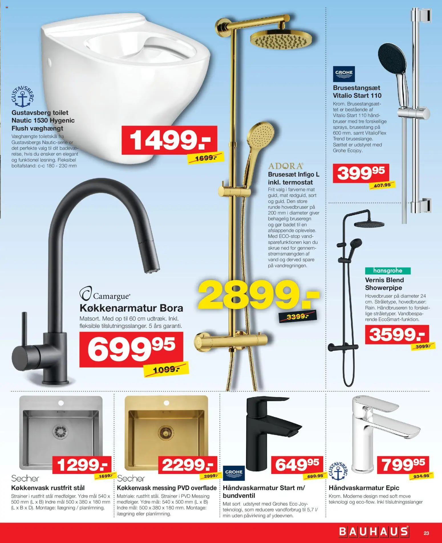 Bauhaus tilbudsavis – gyldig fra 05.06.2026 | Side: 23 | Produkter: Toilet, Bruser, Søm, Skrue