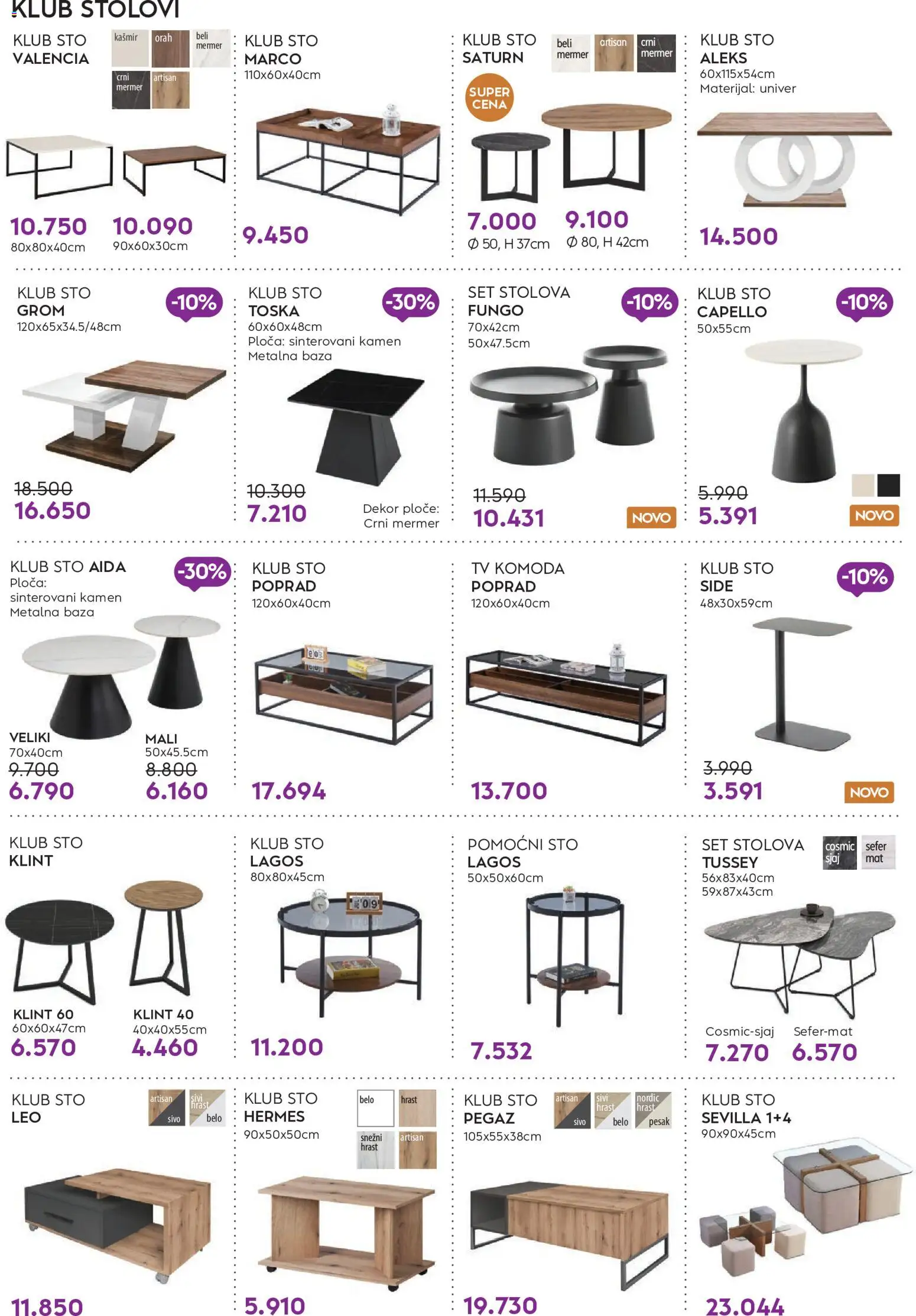 Matis katalog - važi od 01.05.2026 | Strana: 40 | Proizvode: Komoda, Tv komoda, Sto, Orah