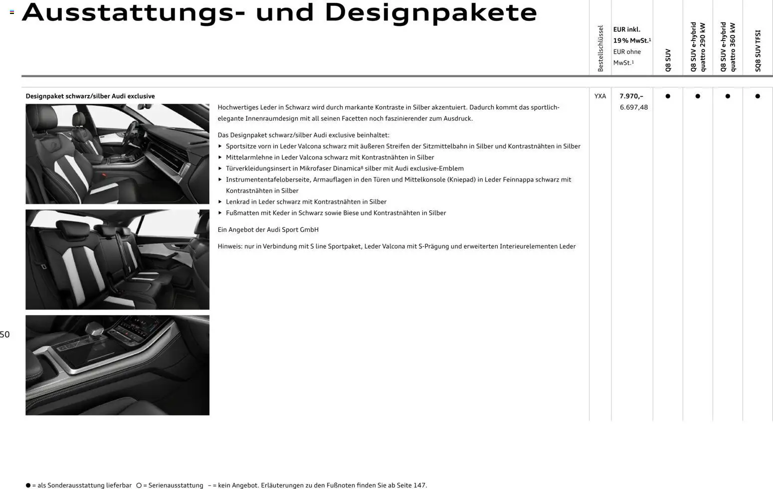 Audi Q8 – gültig ab 06.11.2025 | Seite: 50