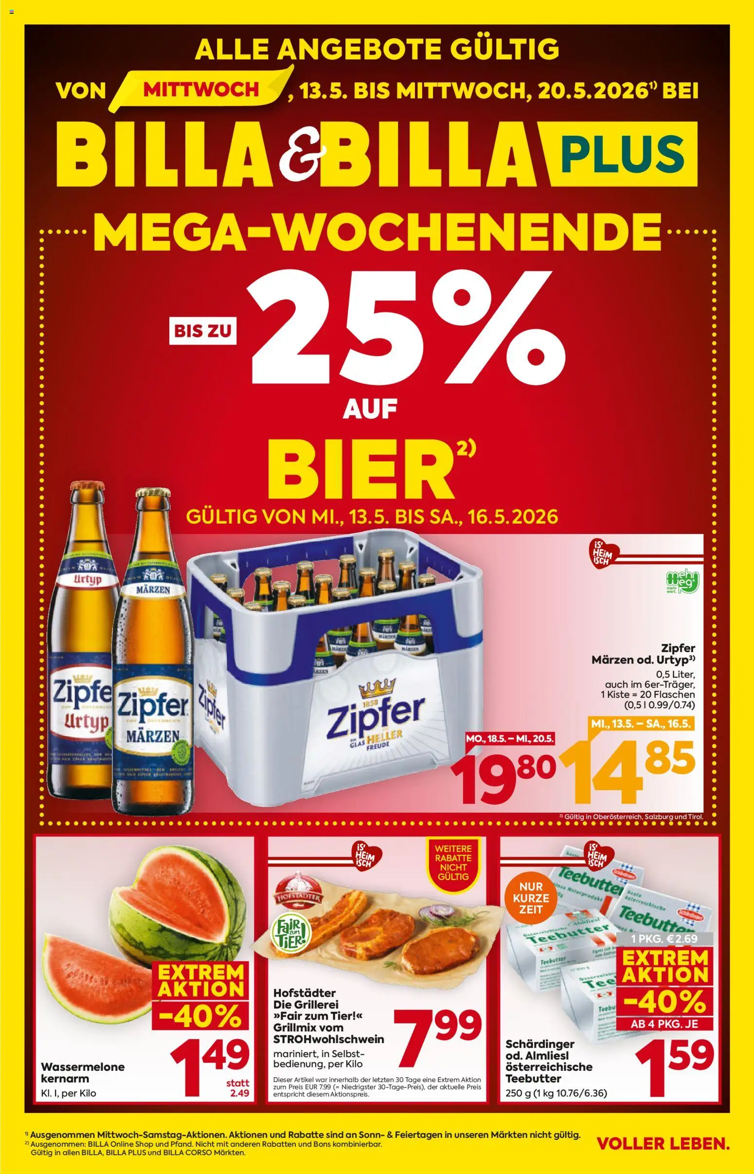Billa Flugblatt - Tirol gültig ab 13.05.2026 | Seite: 1