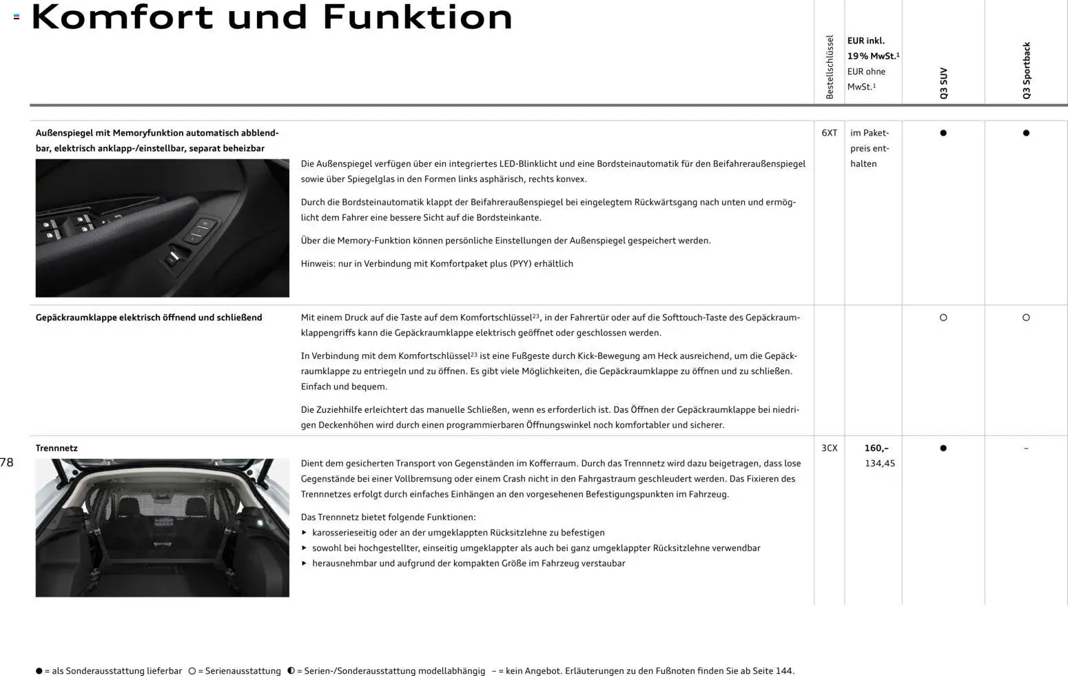 Audi Q3 – gültig ab 02.10.2026 | Seite: 78