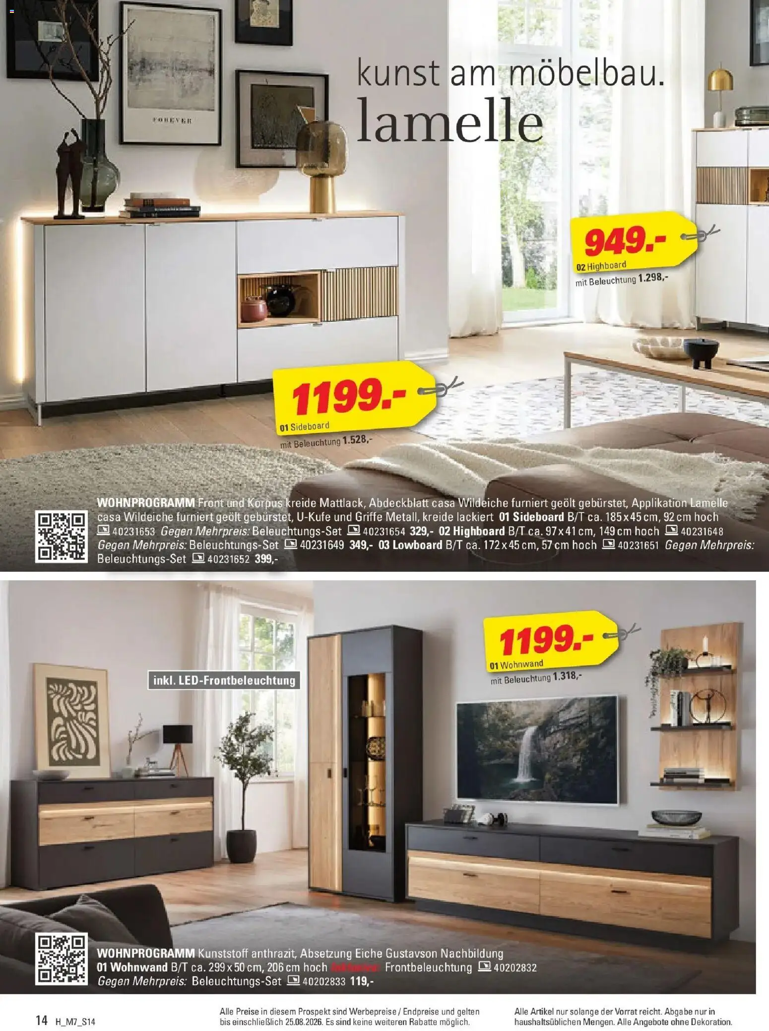 Höffner Prospekt Chemnitz-Röhrsdorf – gültig ab 12.08.2026 | Seite: 14 | Produkte: Sideboard, Wohnwand, Lowboard, HIghboard