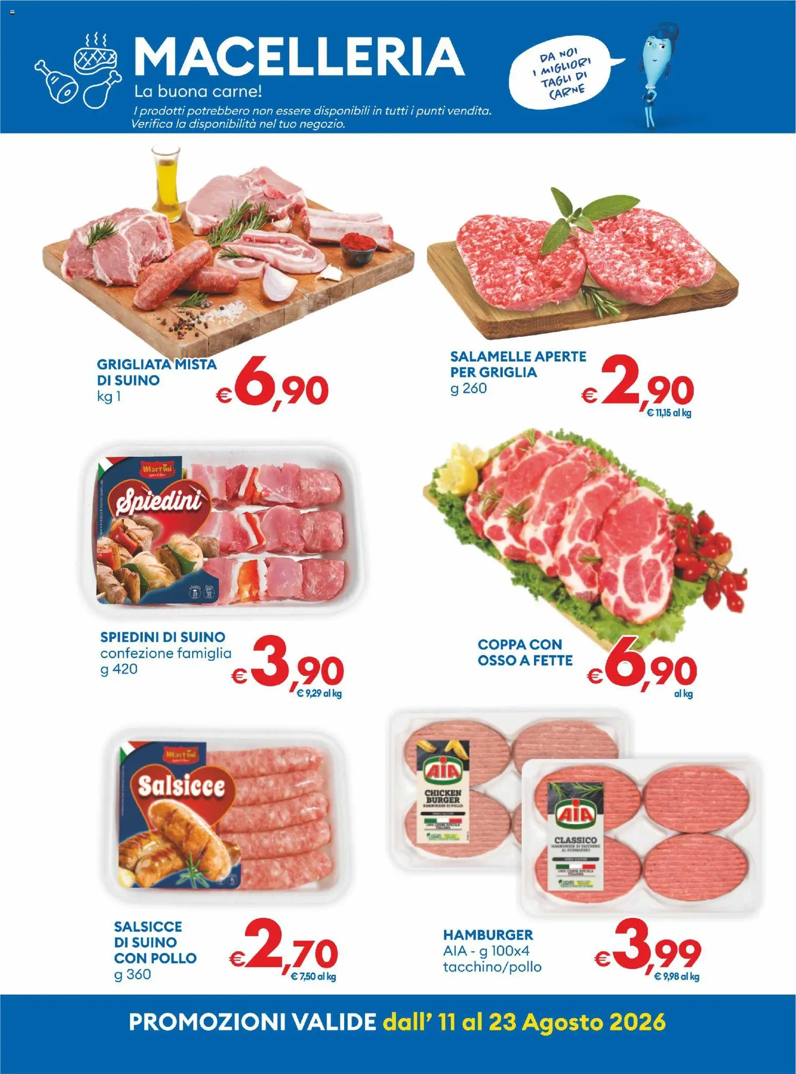 Volantino MD Discount del 11/08/2026 | Pagina: 13 | Prodotti: Suino, Griglia, Spiedini, Salsicce