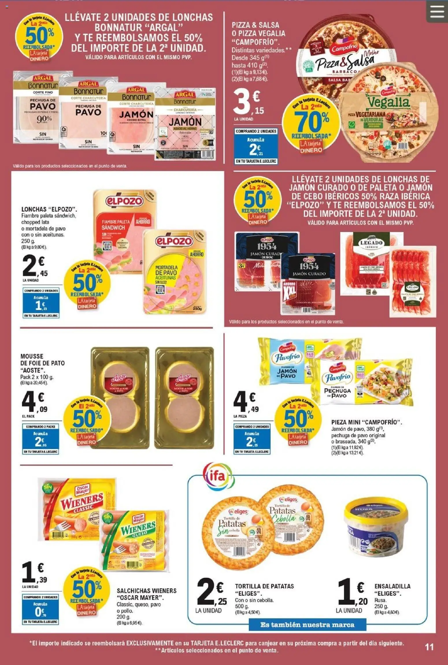 E.Leclerc folleto │ válido desde el 04.05.2026 | Página: 11 | Productos: Queso, Jamón, Παγωμένο τσάι, Horno