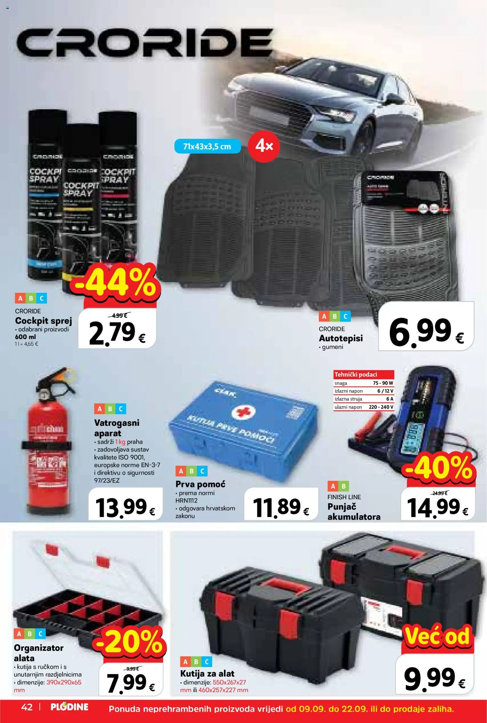 Plodine katalog | vrijedi od 09.09.2026 | Stranica: 42 | Proizvodi: Kutija, Alat, Finish, Kutija za alat