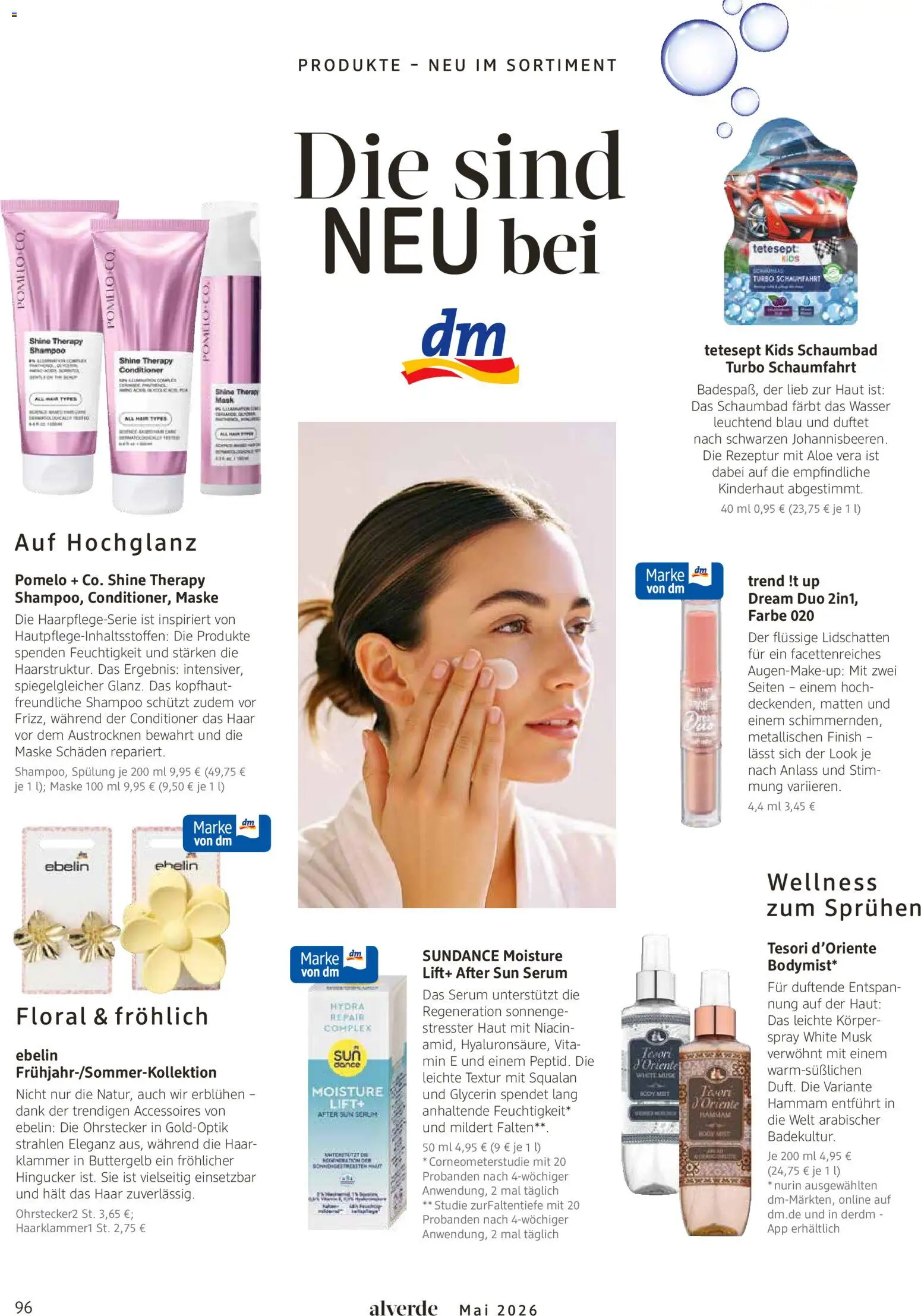 dm drogerie Prospekt 	 – gültig ab 01.05.2026 | Seite: 96 | Produkte: Spülung, Maske, Wasser, After Sun