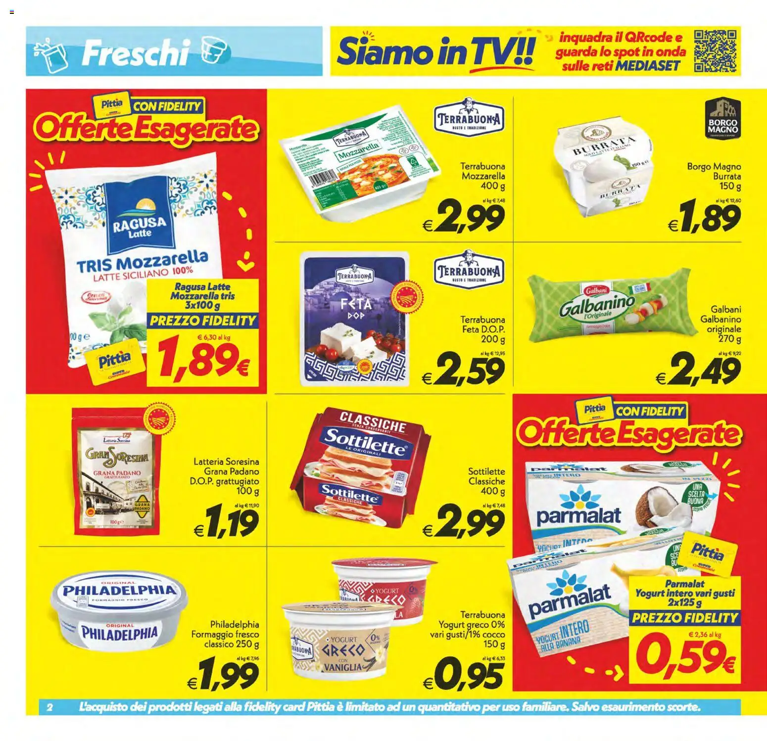 Volantino SuperConveniente del 09.06.2026 | Pagina: 2 | Prodotti: Yogurt greco, Yogurt, TV, Grana Padano