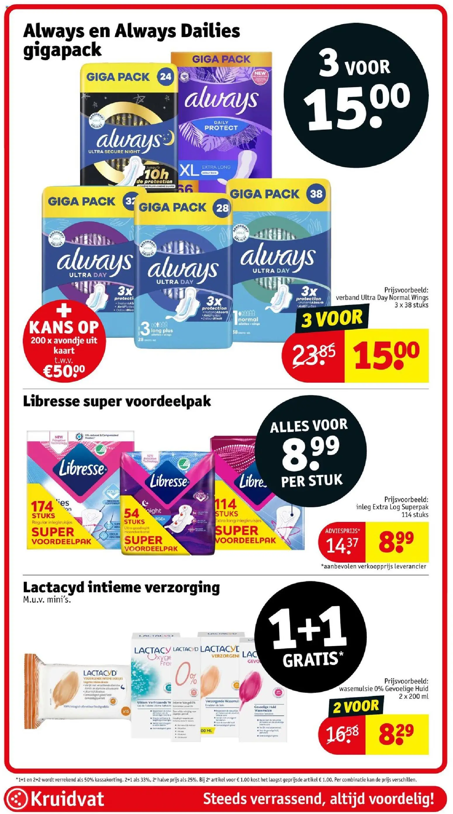 {H1} | Pagina: 50 | Producten: Doekjes, Kan, Inlegkruisjes, Gel