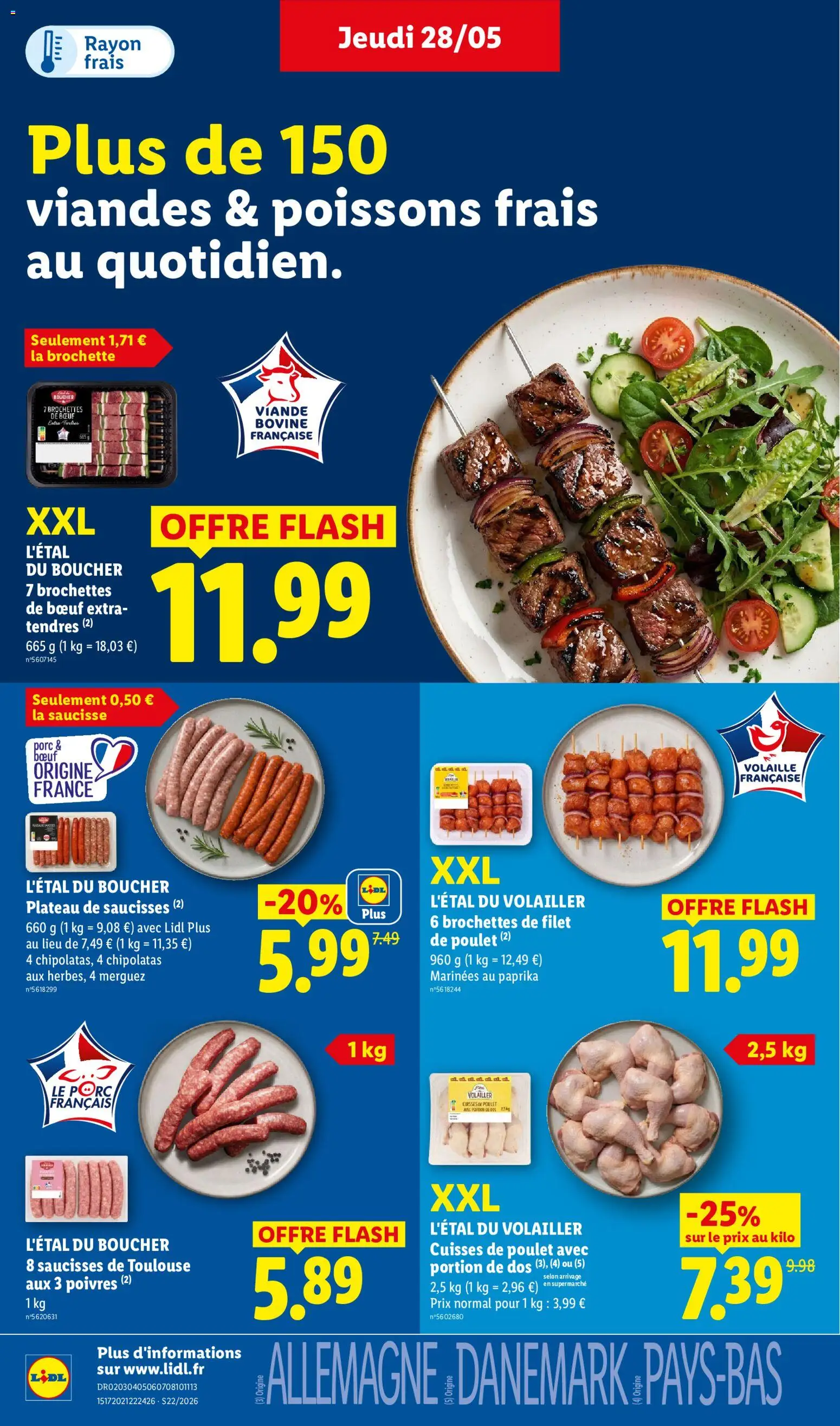 {H1} | Page: 6 | Produits: Viande de bœuf, Merguez, Saucisse, Porc