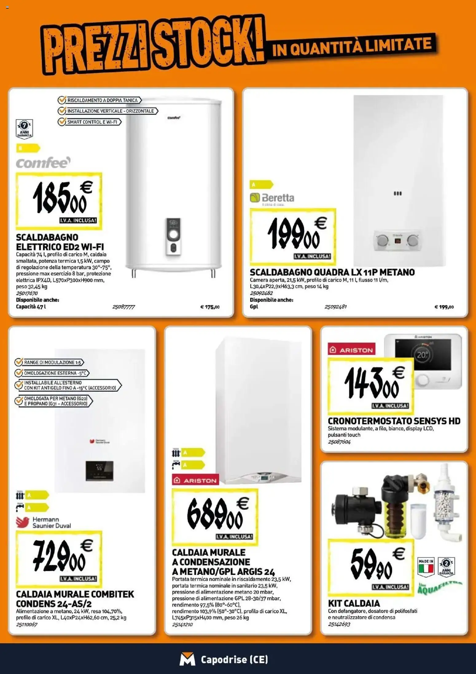 Volantino TECNOMAT del 29/10/2026 | Pagina: 7 | Prodotti: Scaldabagno, Caldaia, Tanica