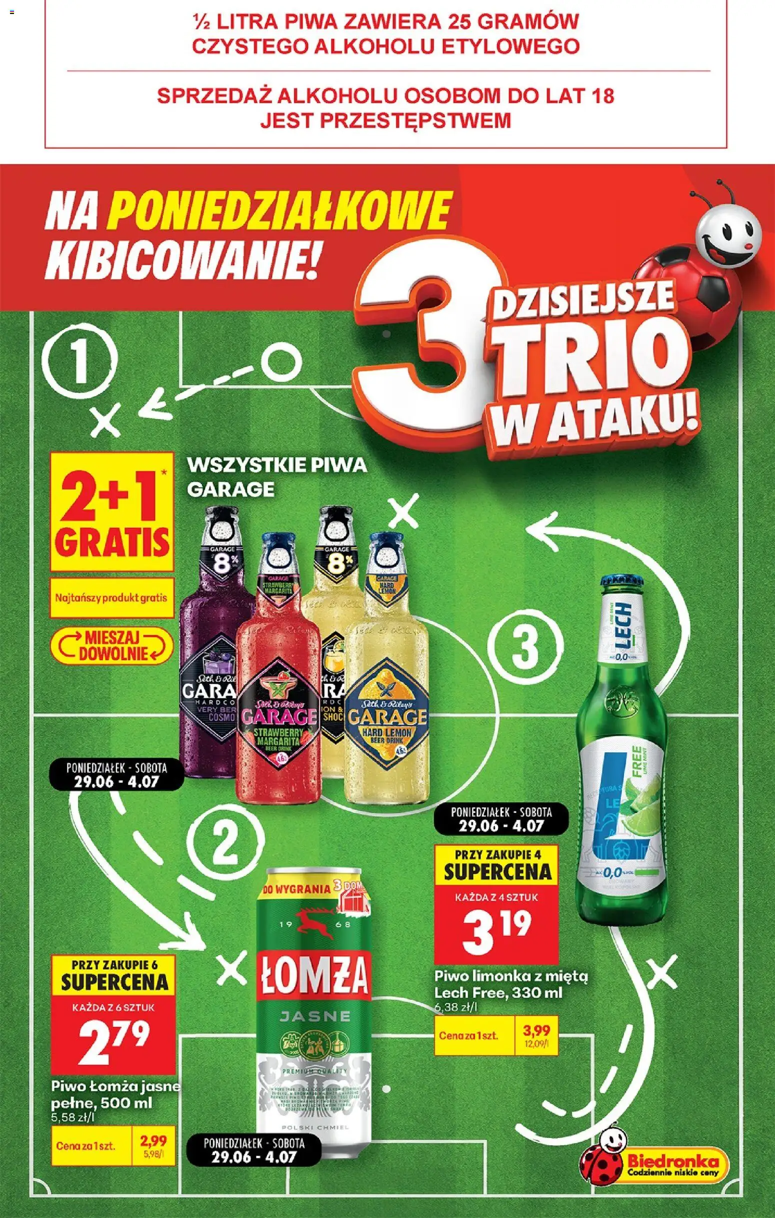 Biedronka gazetka - Football od 29.06.2026 | Strona: 2 | Produkty: Limonka, Mięta, Piwo