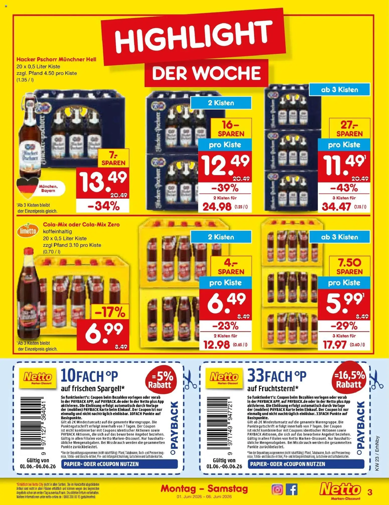 Netto Marken-Discount Prospekt Ergolding – gültig ab 01.06.2026 | Seite: 3 | Produkte: Spargel