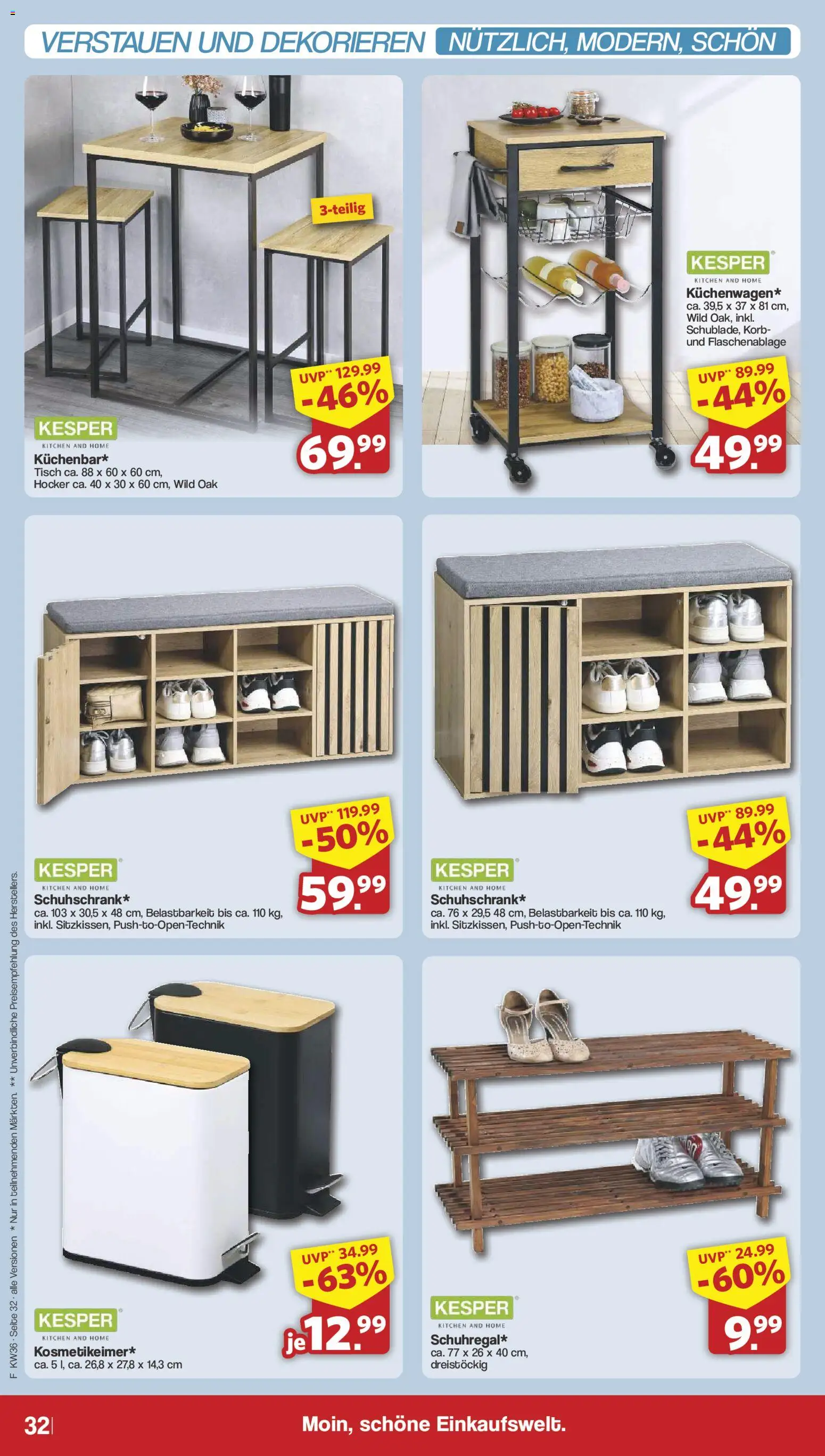 Famila Nordwest Prospekt – gültig ab 31.08.2026 | Seite: 34 | Produkte: Hocker, Tisch, Korb