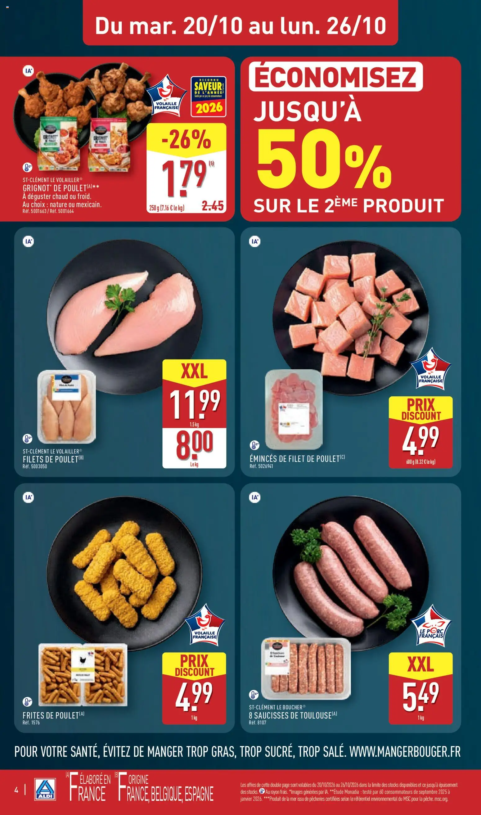 {H1} | Page: 6 | Produits: Frites, Volaille, Poulet, Saucisses
