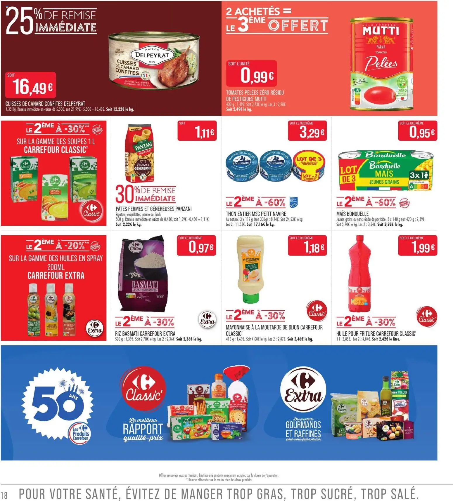 {H1} | Page: 18 | Produits: Cuisses de canard confites, Canard, Tomates pelées, Riz