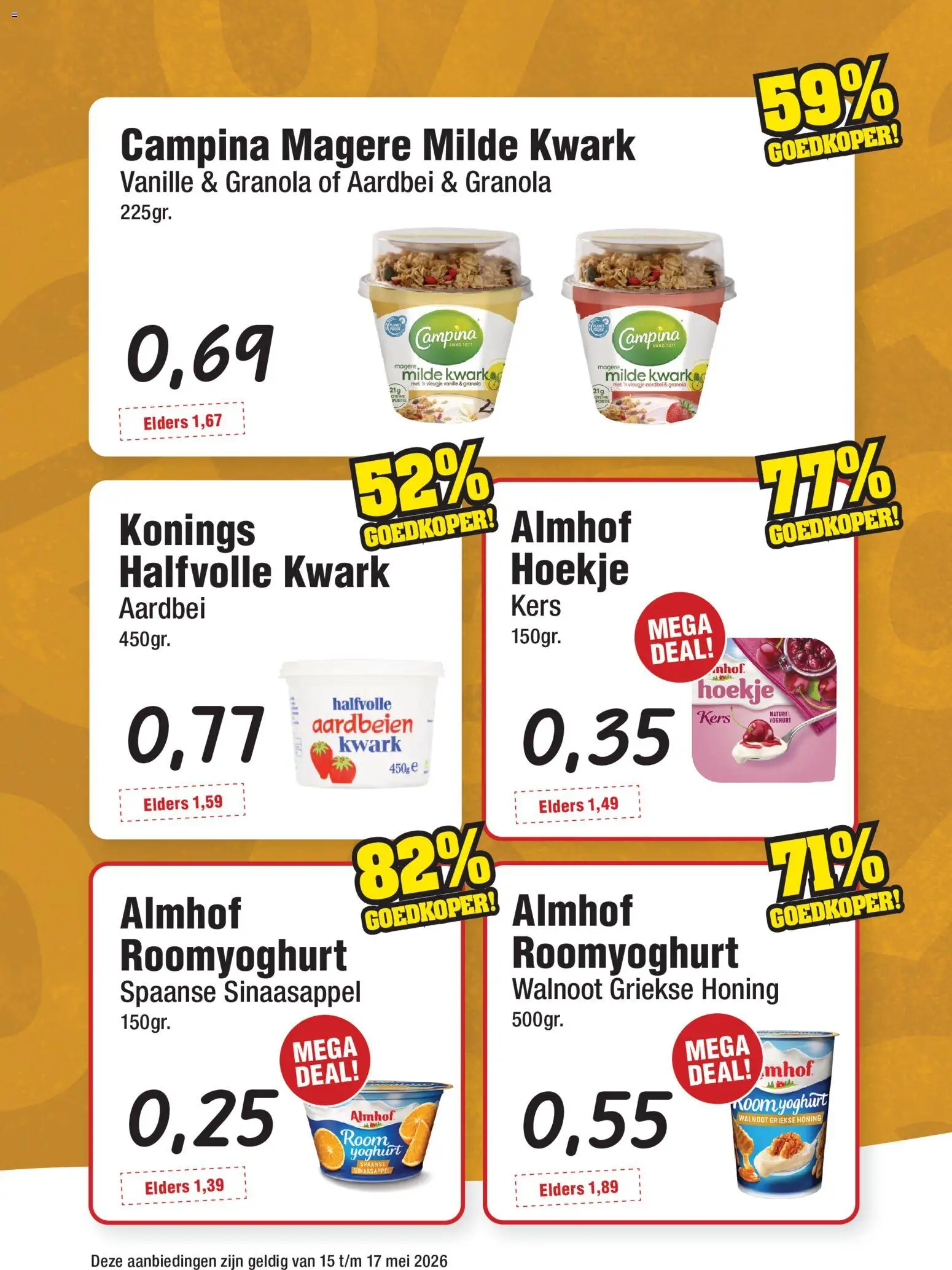 {H1} | Pagina: 2 | Producten: Yoghurt, Aardbeien, Room, Aardbei