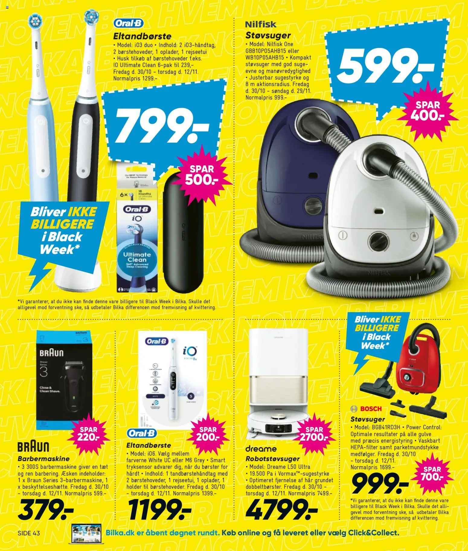 Bilka tilbudsavis – gyldig fra 30/10/2026 | Side: 42 | Produkter: Robotstøvsuger, Barbermaskine, Eltandbørste, Støvsuger