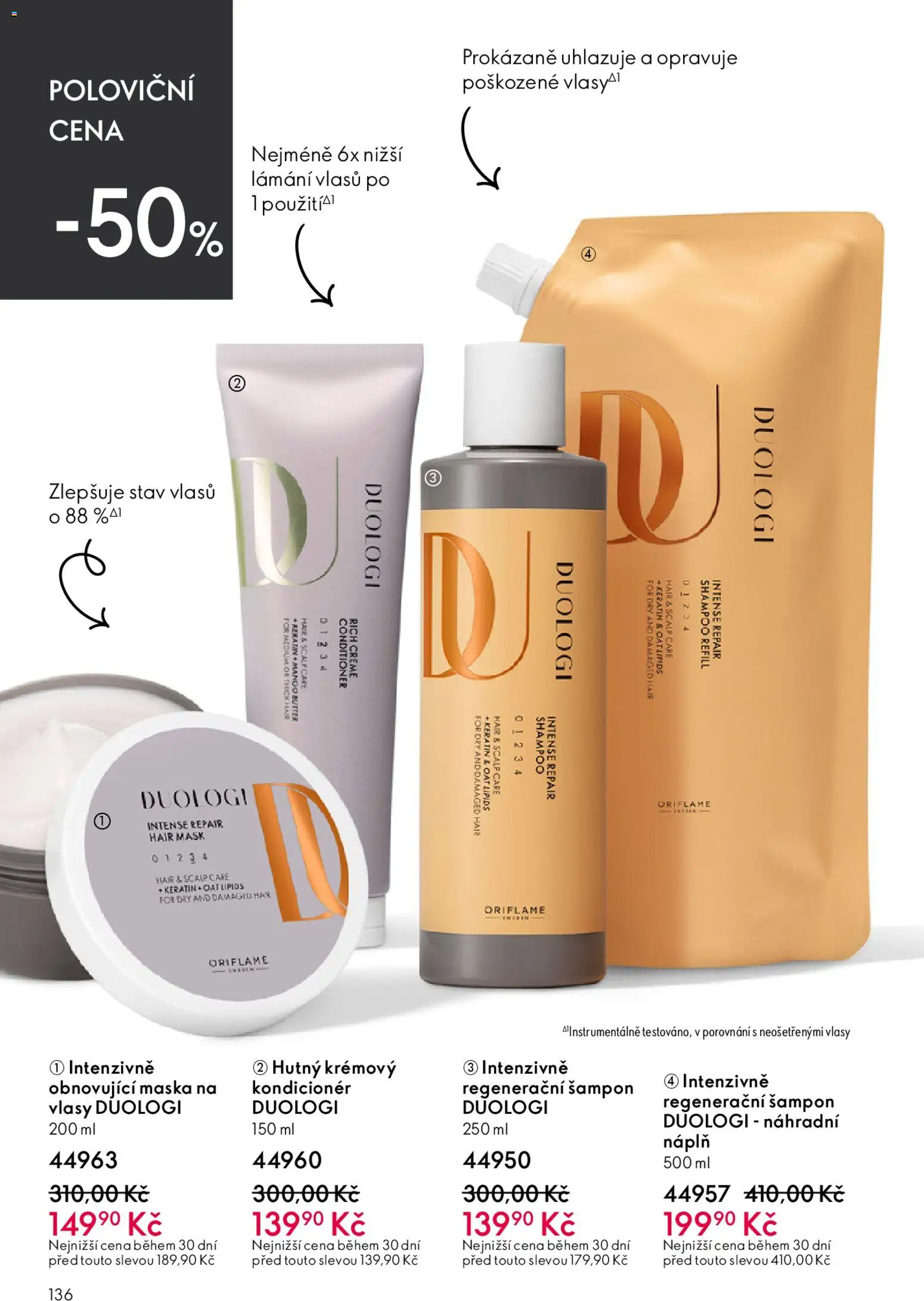 Oriflame katalog č. 06/2026 od 15.04.2026 | Strana: 136 | Produkty: Šampon, Kondicionér, Maska