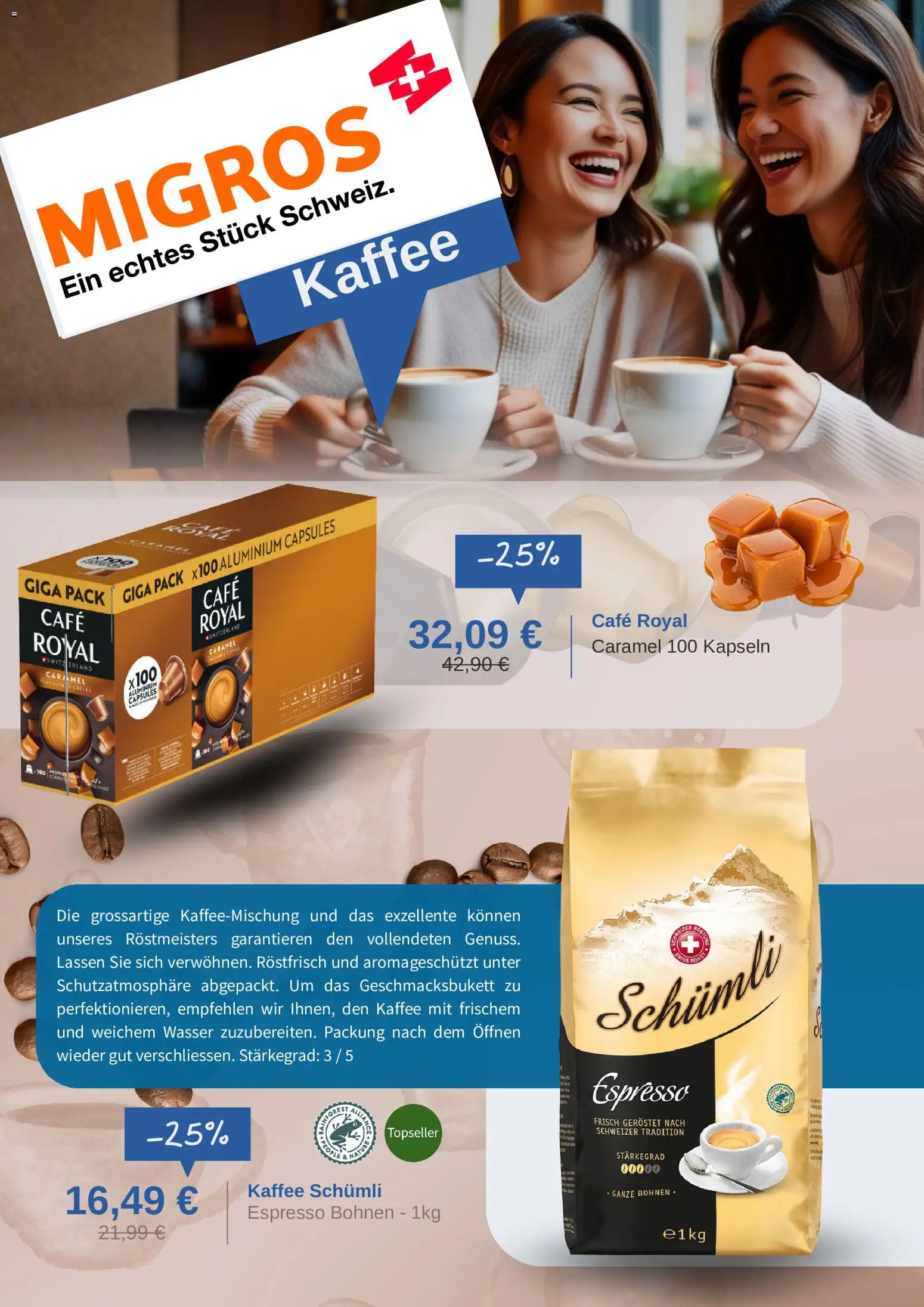 Migros Prospekt – gültig ab 06.10.2026 | Seite: 2 | Produkte: Kaffee, Wasser