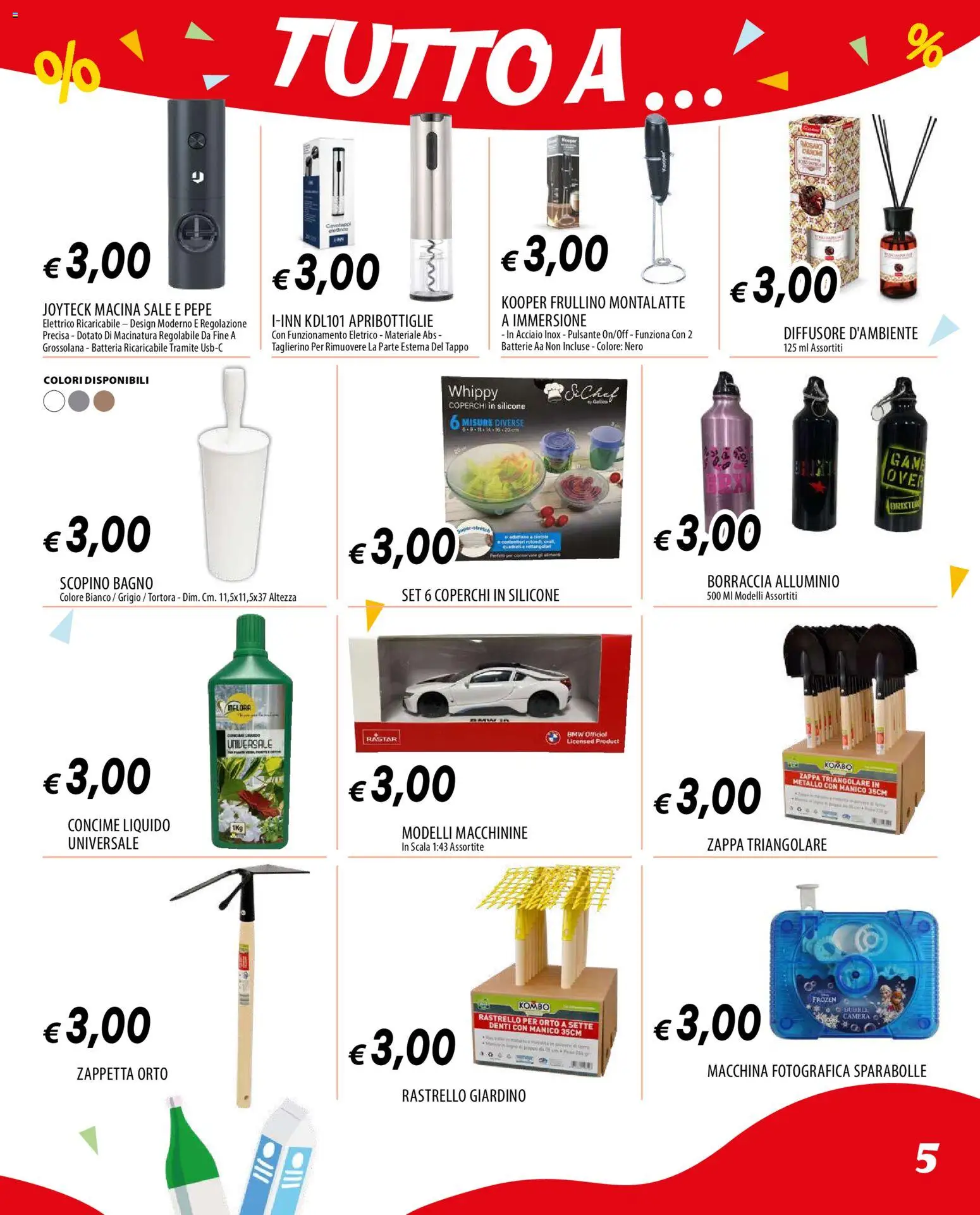 Volantino Famila del 06/08/2026 | Pagina: 5 | Prodotti: Silicone, Alluminio, Batteria, Batterie