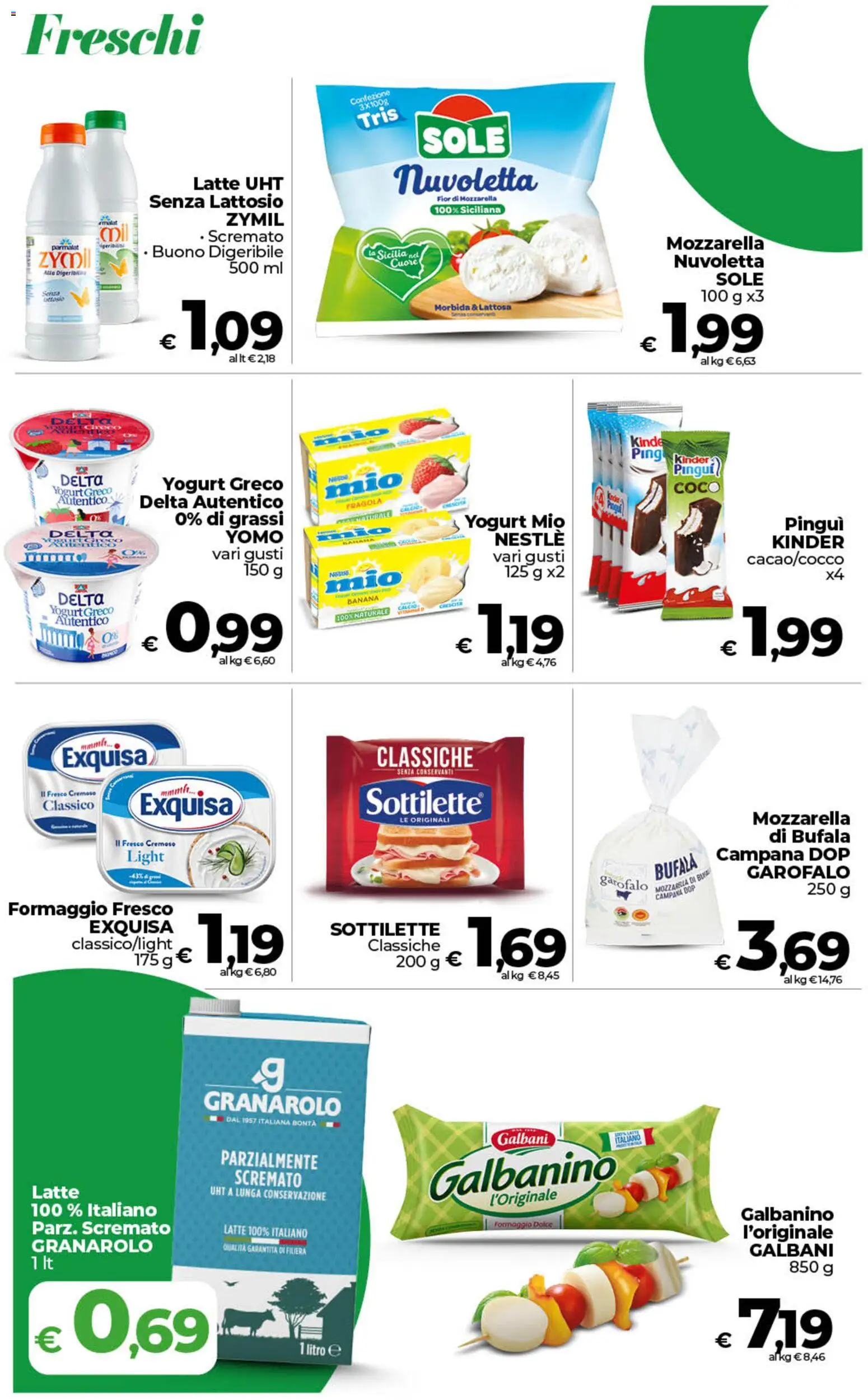Volantino COOP del 10/07/2026 | Pagina: 5 | Prodotti: Yogurt, Mozzarella, Latte, Formaggio