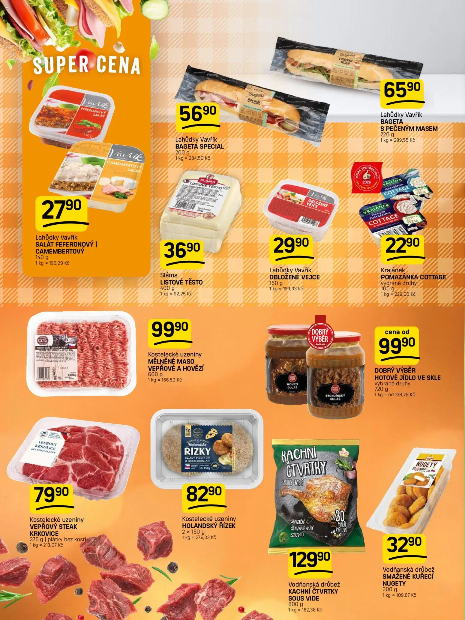 Flop leták od 19.08.2026 | Strana: 6 | Produkty: Holandský řízek, Vejce, Listové těsto, Bageta