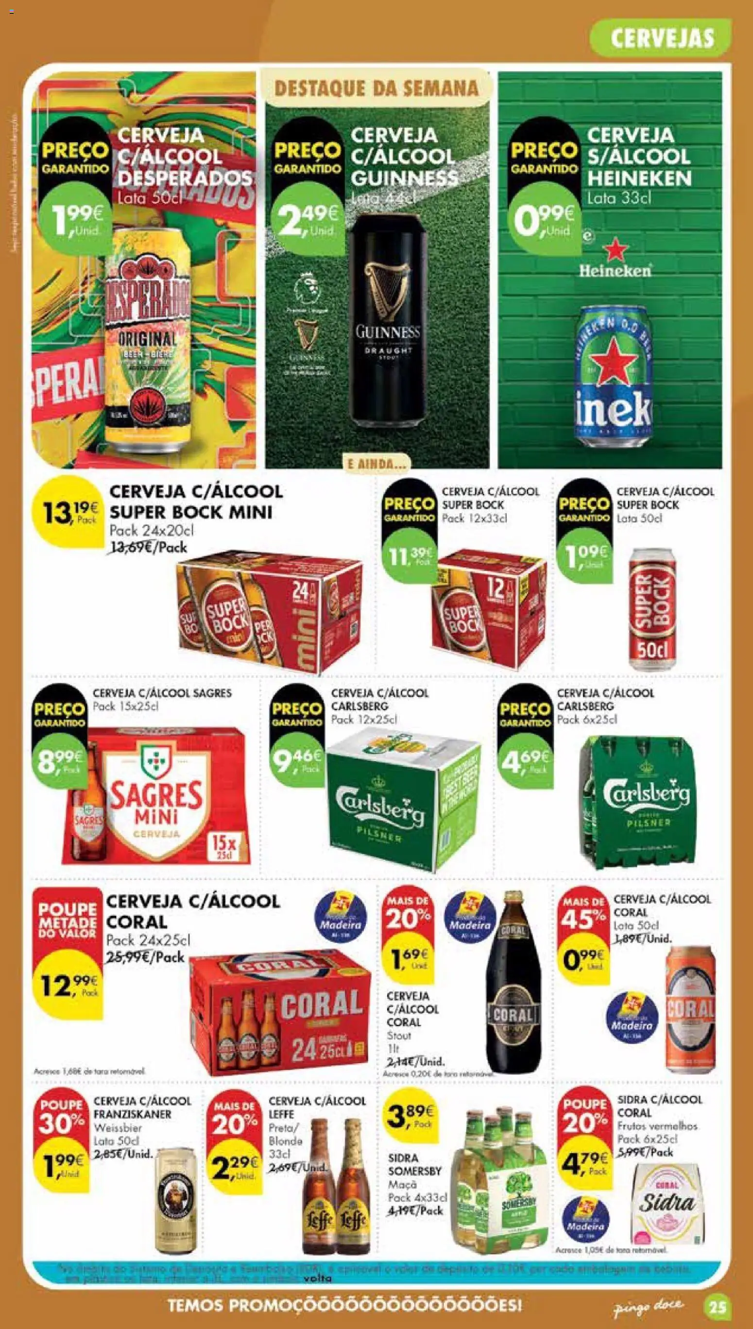 Pingo Doce folheto Poupe Esta Semana Madeira │ válido de 20/10/2026 | Página: 25 | Produtos: Sidra, Desperados, Cerveja, Somersby
