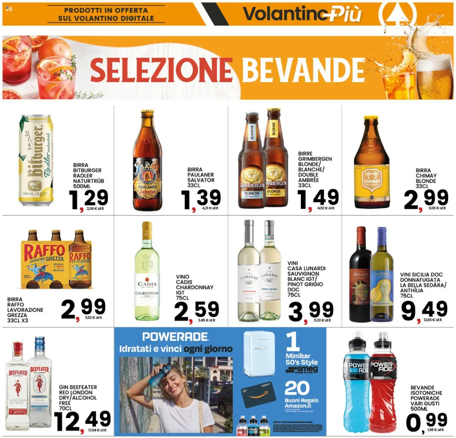 Volantino Interspar del 09/07/2026 | Pagina: 26 | Prodotti: Birra, Gin, Vino