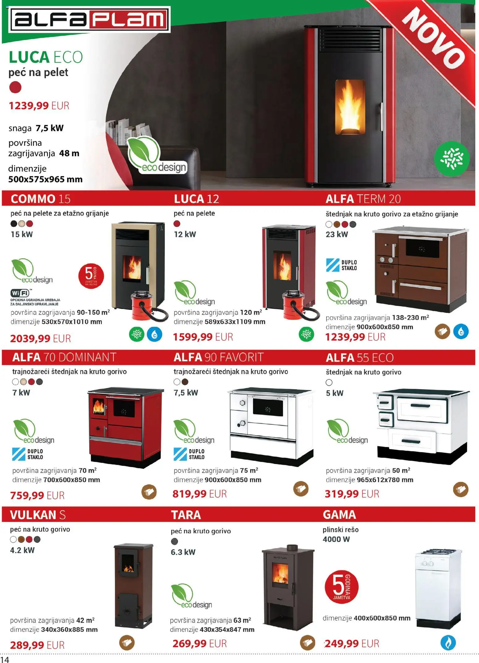 Centar Tehnike katalog | vrijedi od 19.10.2026 | Stranica: 14 | Proizvodi: Staklo, Štednjak