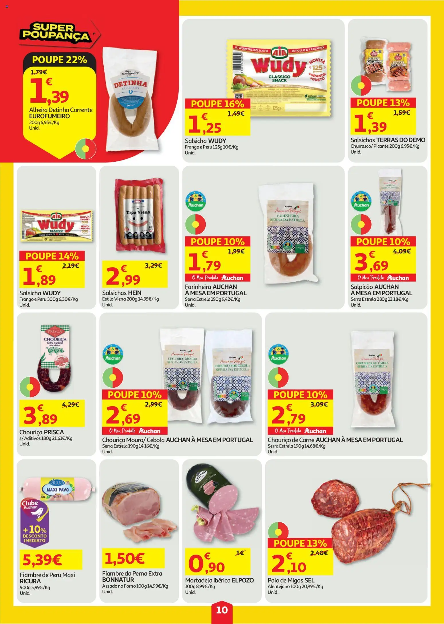 Auchan folheto │ válido de 30/07/2026 | Página: 10 | Produtos: Forno, Cebola, Mesa, Carne