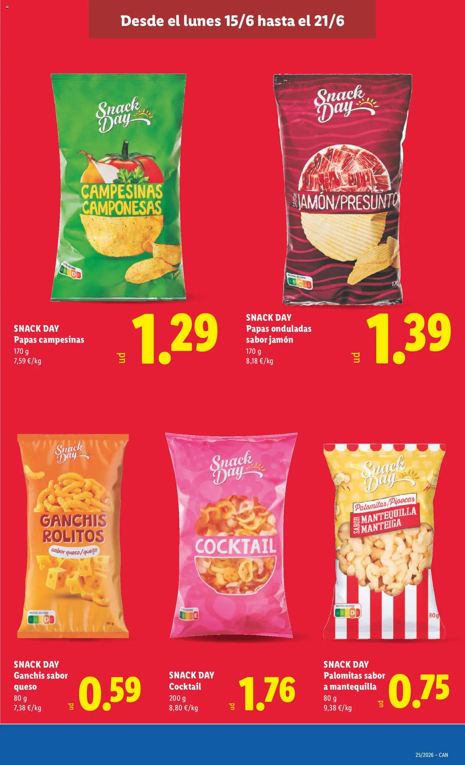 Lidl folleto Canarias │ válido desde el 15.06.2026 | Página: 27 | Productos: Papas onduladas, Queso, Jamón, Συσκευή ροής