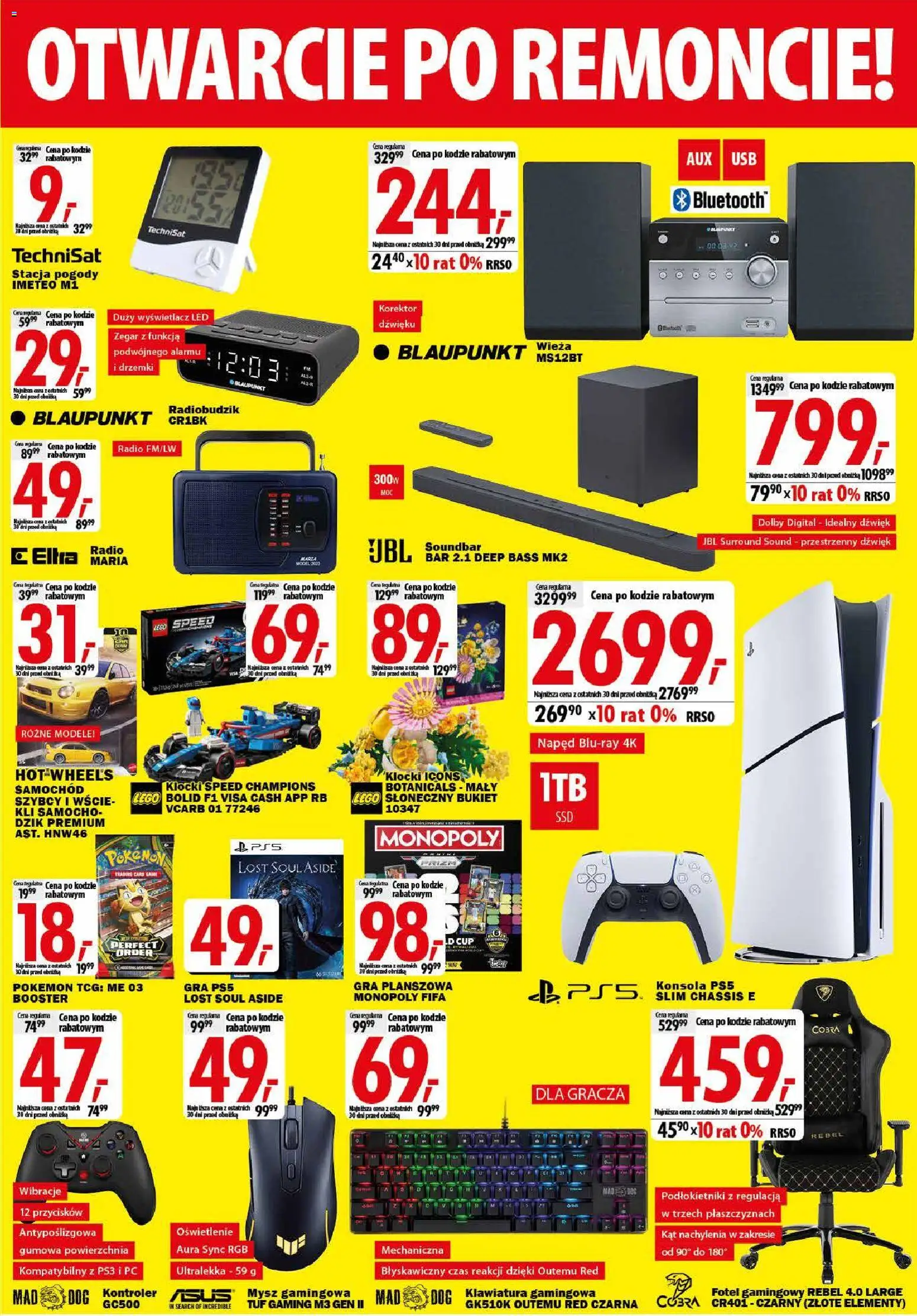 Mediaexpert promocje - Wielkie otwarcie Kielce od 01.10.2026 | Strona: 3 | Produkty: Klawiatura, Oświetlenie, Kontroler, Soundbar
