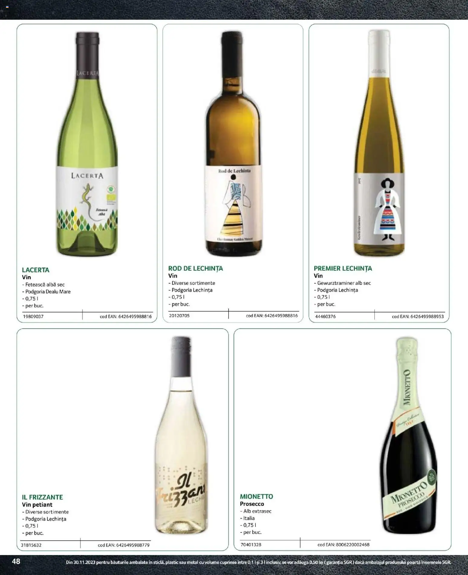 Noul catalog Selgros – valabil de la 09.02.2024 | Pagină: 48 | Produse: Prosecco, Vin