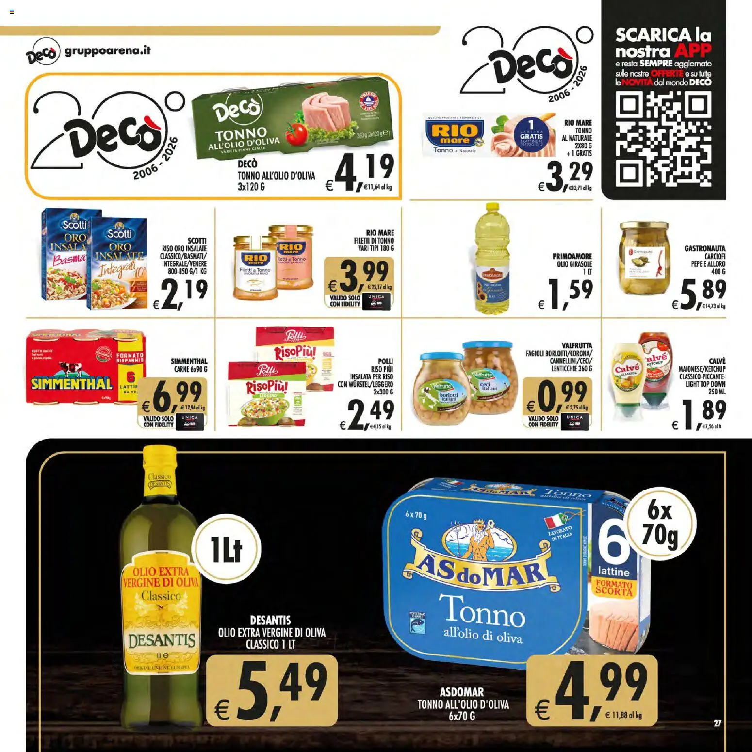 Volantino Decò del 21/08/2026 | Pagina: 27 | Prodotti: Riso, Fagioli, Lenticchie, Pepe