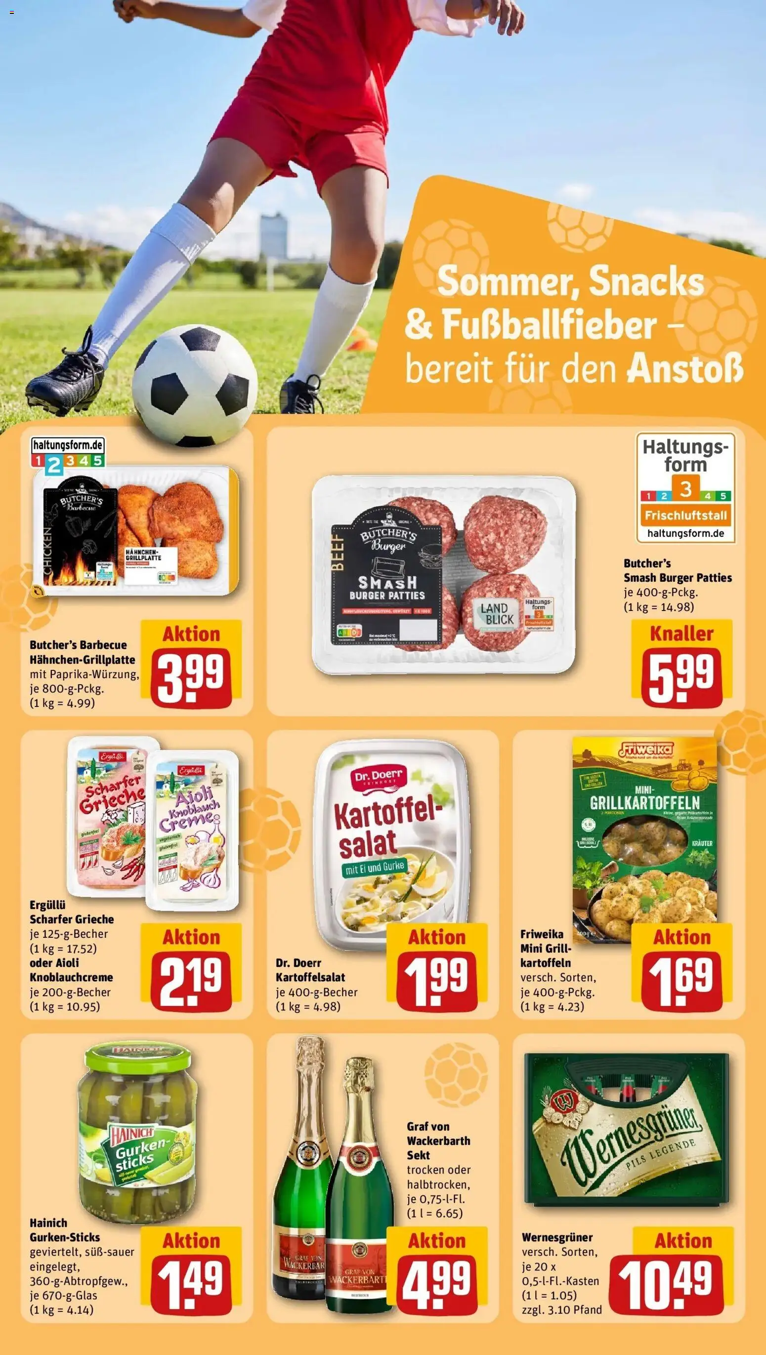 Rewe Prospekt Suhl / Schmiedefeld – gültig ab 08.06.2026 | Seite: 18 | Produkte: Hahnchen, Kartoffeln, Gurken, Salat