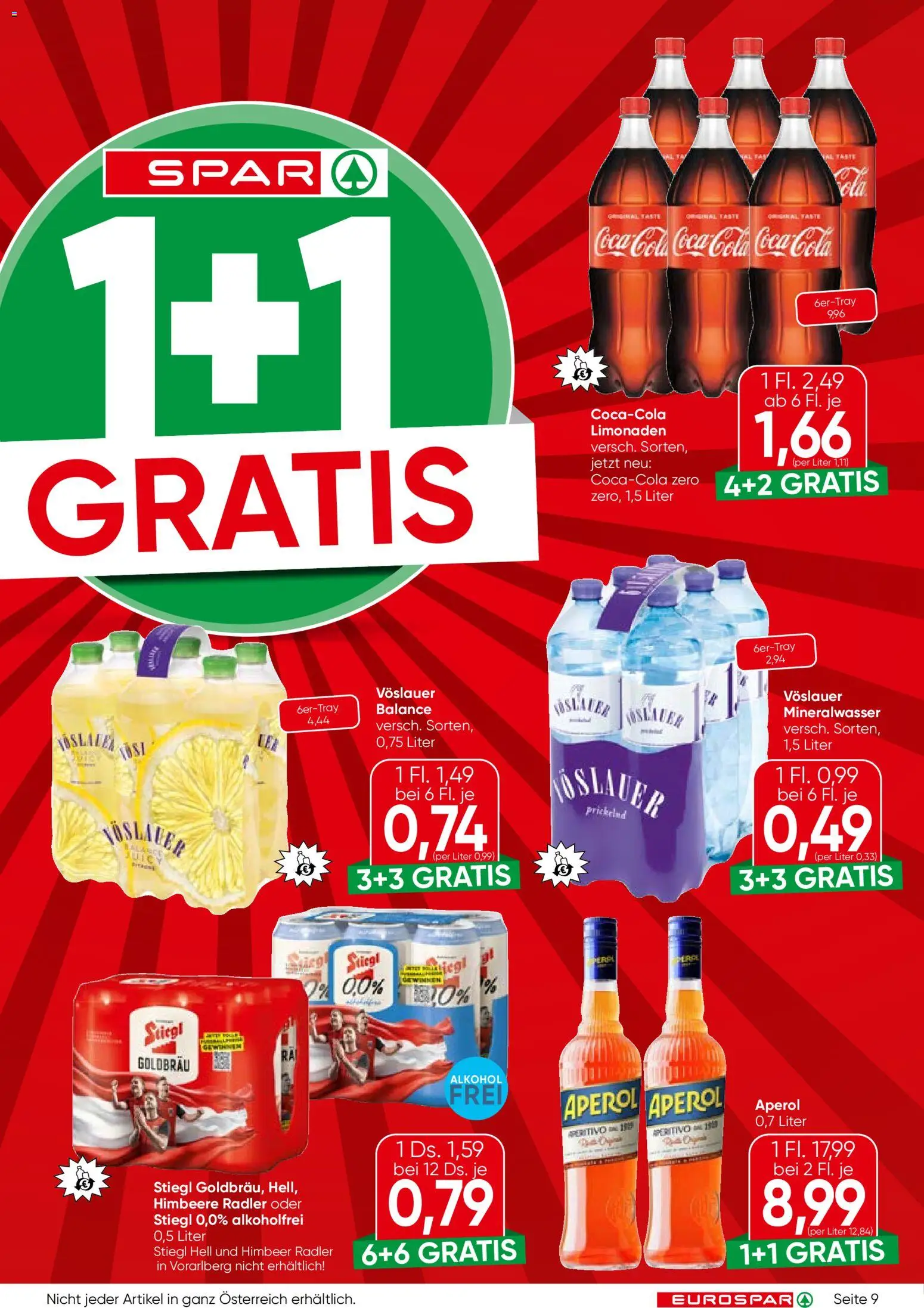 Eurospar Flugblatt gültig ab 18.06.2026 | Seite: 9 | Produkte: Himbeere