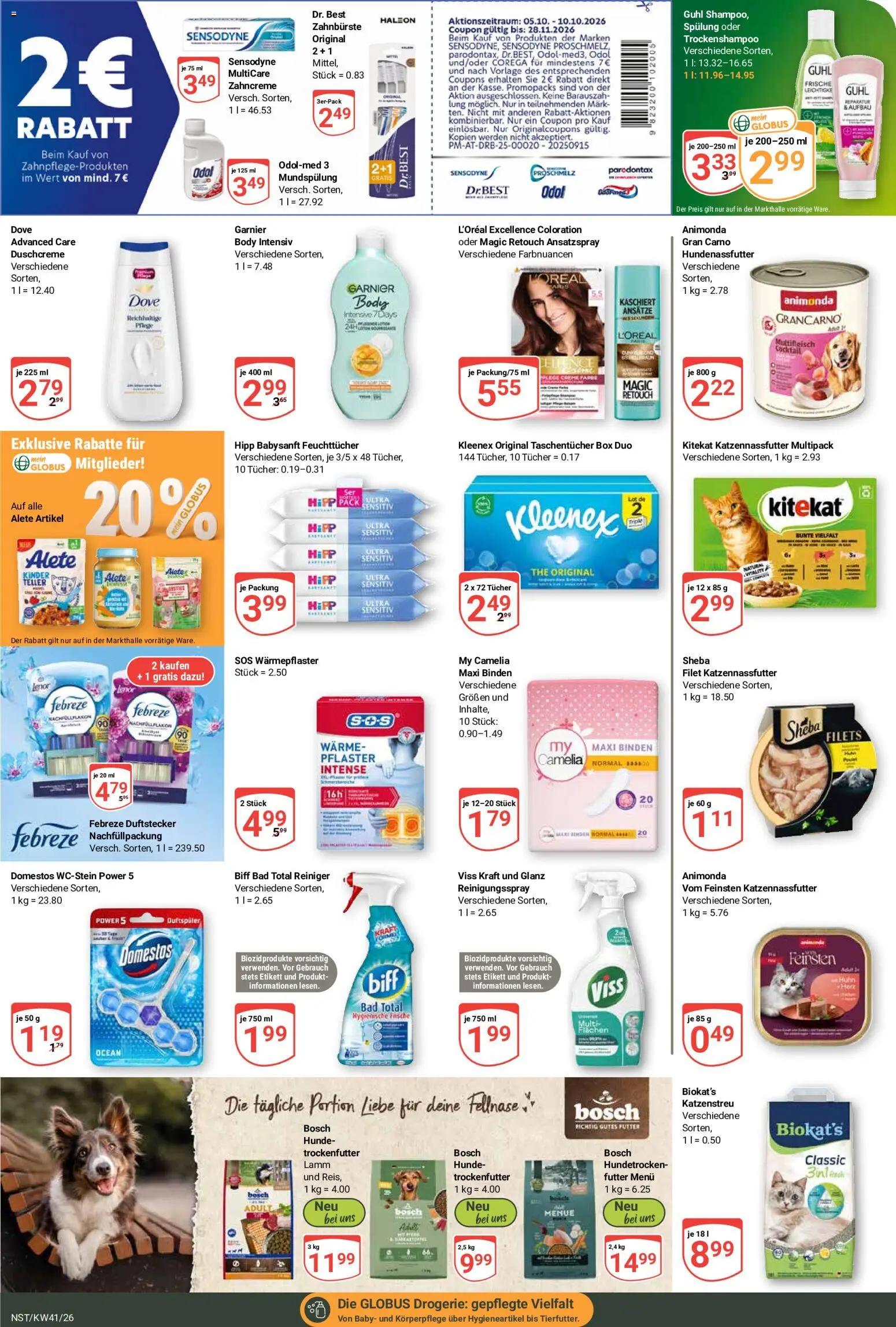 Globus Prospekt Neustadt a.d. Weinstraße – gültig ab 05.10.2026 | Seite: 20 | Produkte: Lenor, Taschentücher, Box, Duschcreme