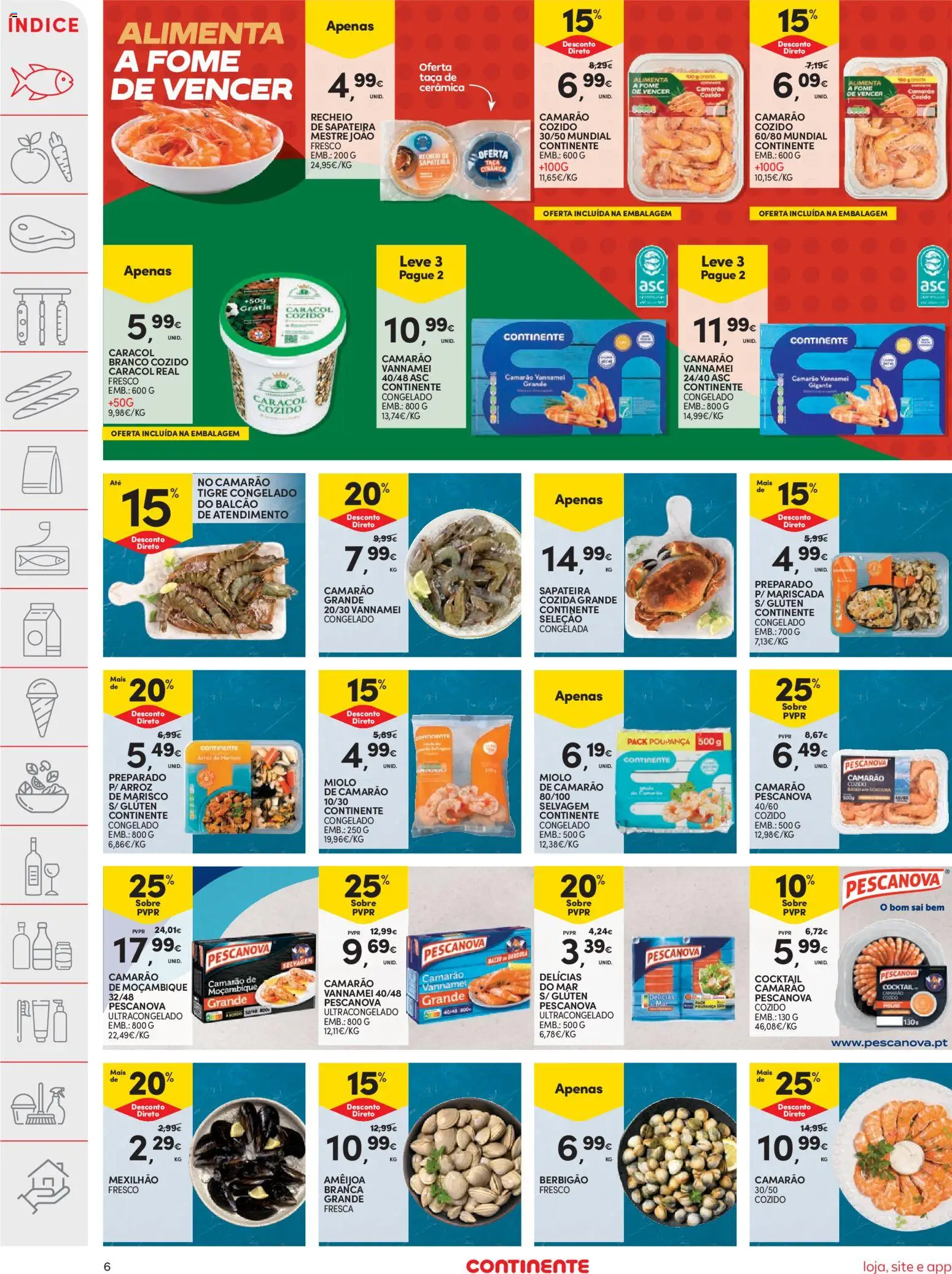 Continente folheto │ válido de 23/06/2026 | Página: 8 | Produtos: Camarão, Sapateira, Arroz