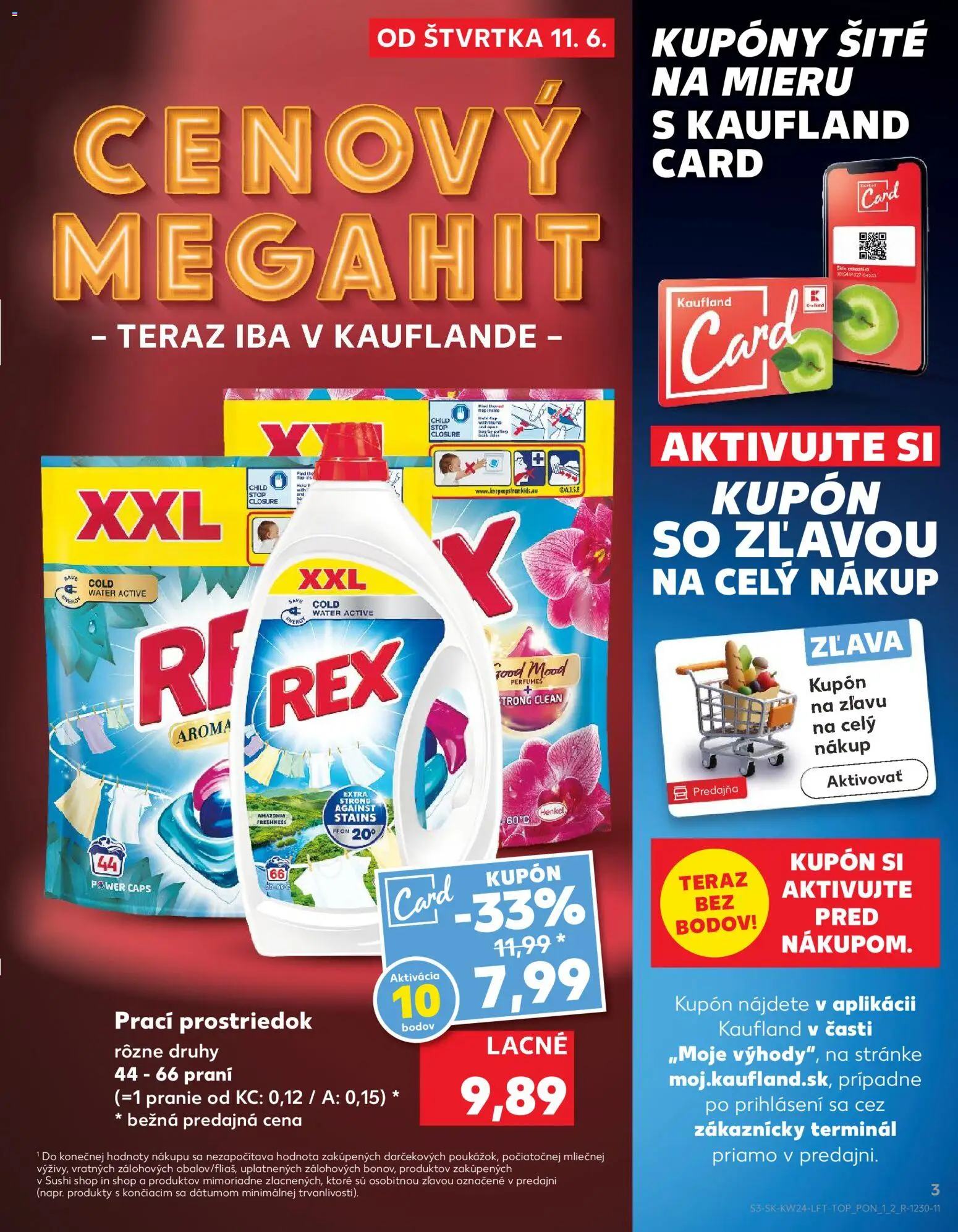 Nové Kaufland akcie – leták je platný od 11.06.2026 | Strana: 3 | Produkty: Sushi